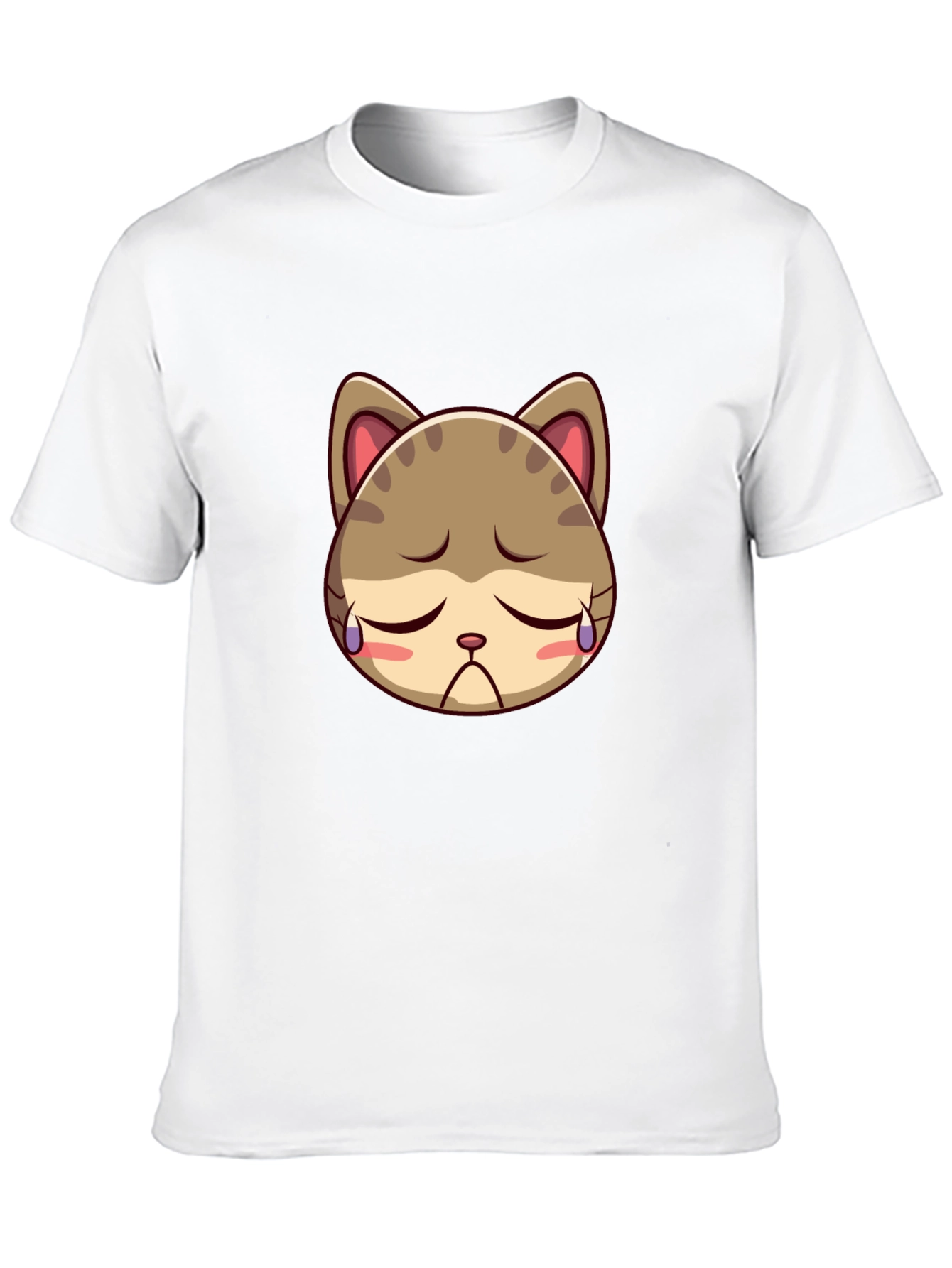 Sad Kitten Black T-Shirt