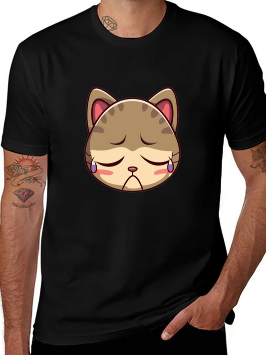 Sad Kitten Black T-Shirt