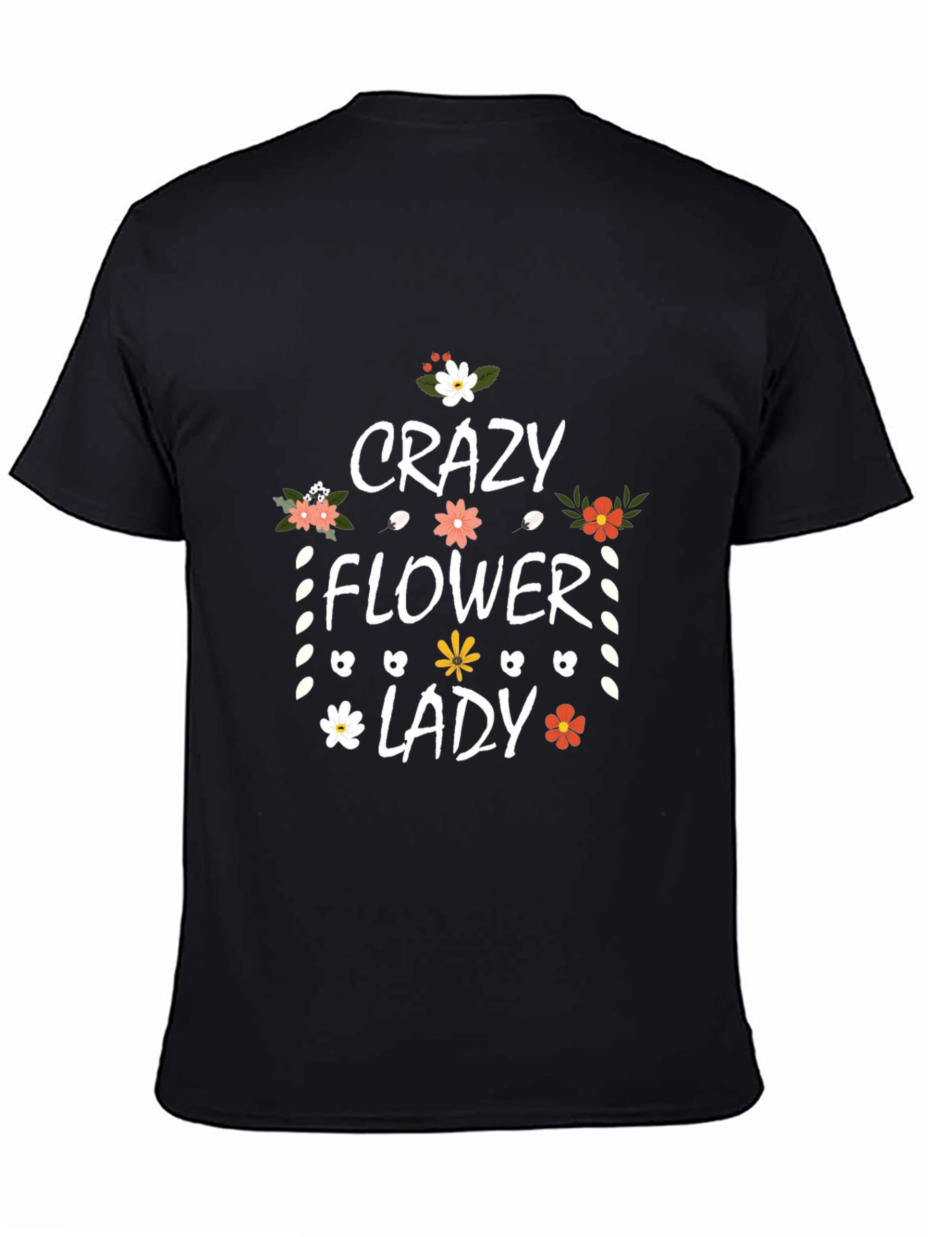 Crazy Flower Lady T-Shirt - Floral Design