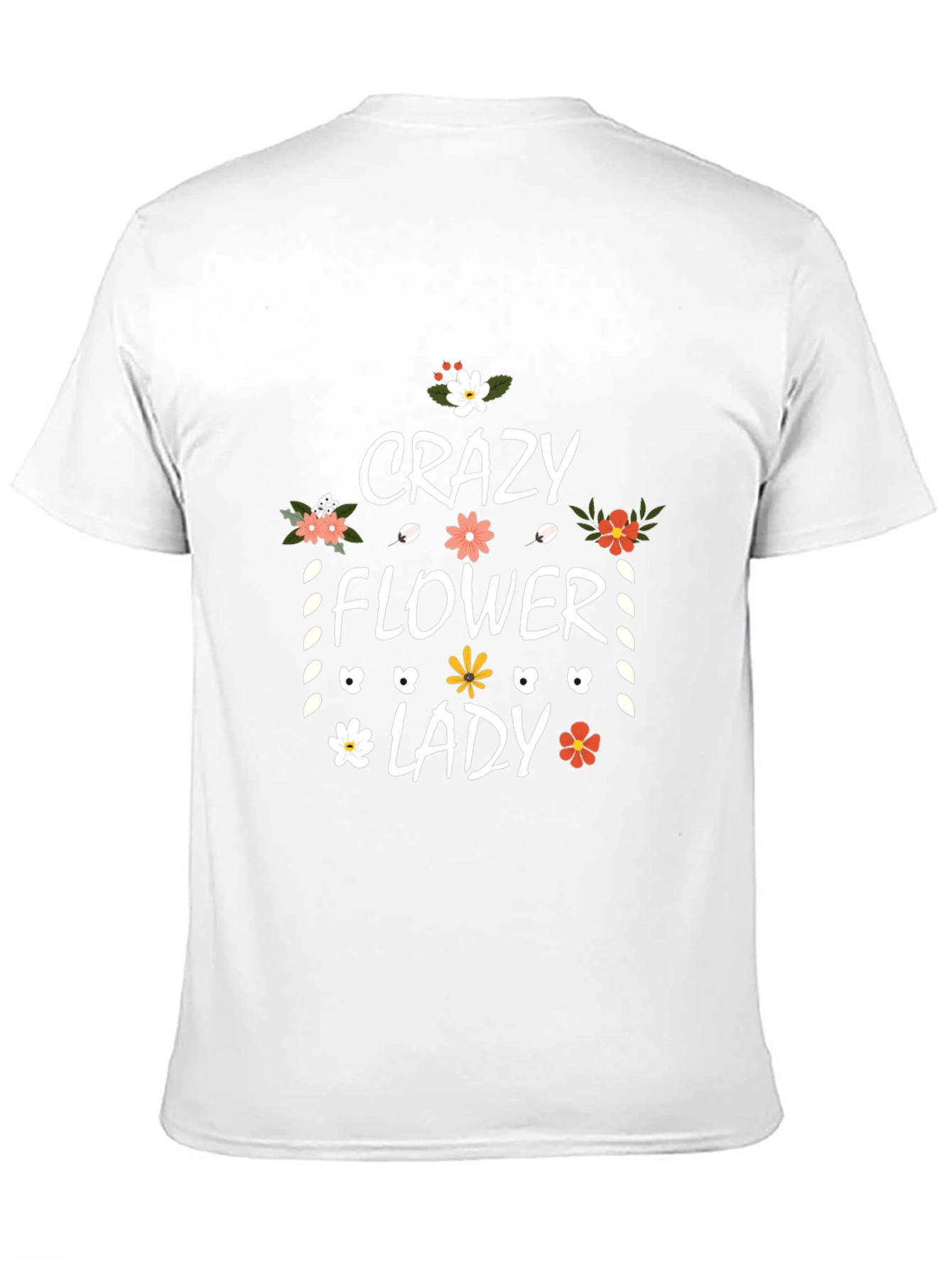 Crazy Flower Lady T-Shirt - Floral Design