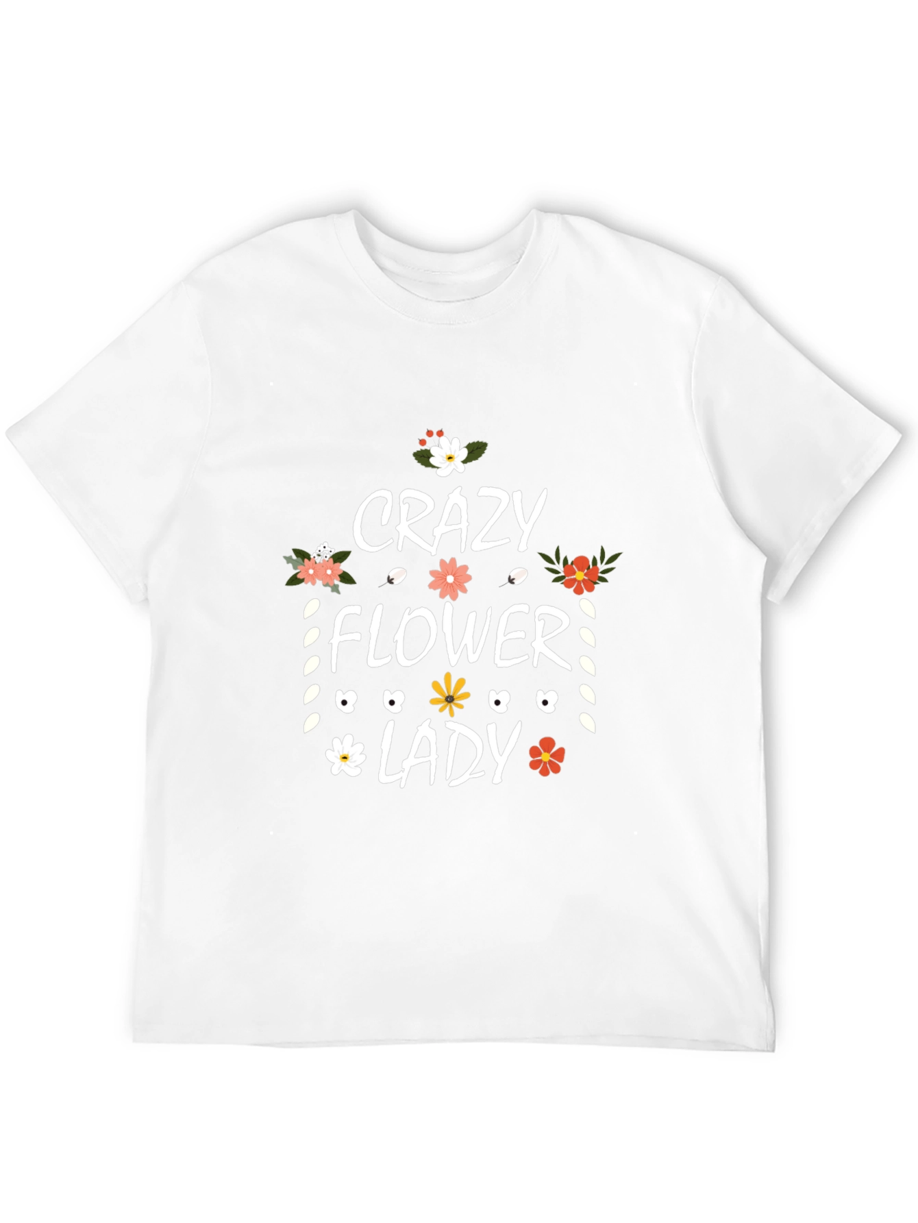 Crazy Flower Lady T-Shirt - Floral Design