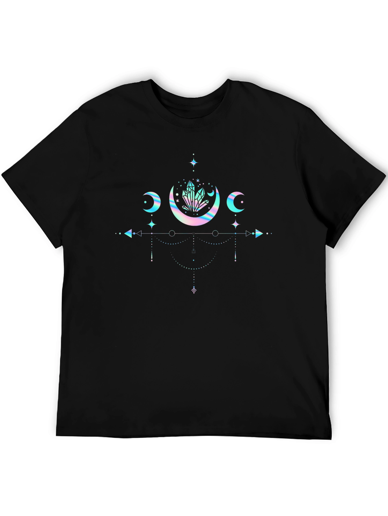 Mystic Moon Crystal Graphic Tee - Black