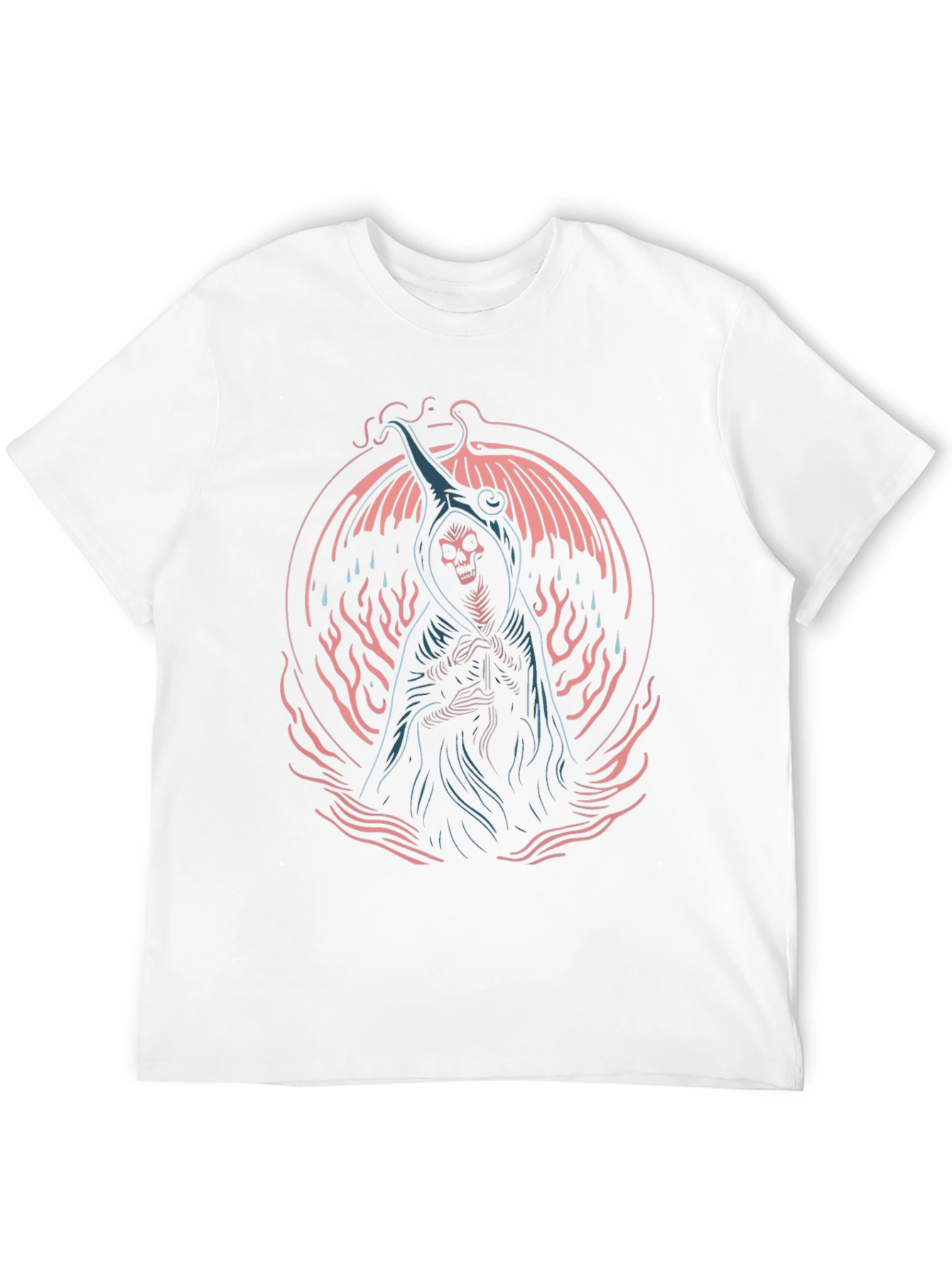 Grim Reaper Graphic Tee - Black Cotton T-Shirt