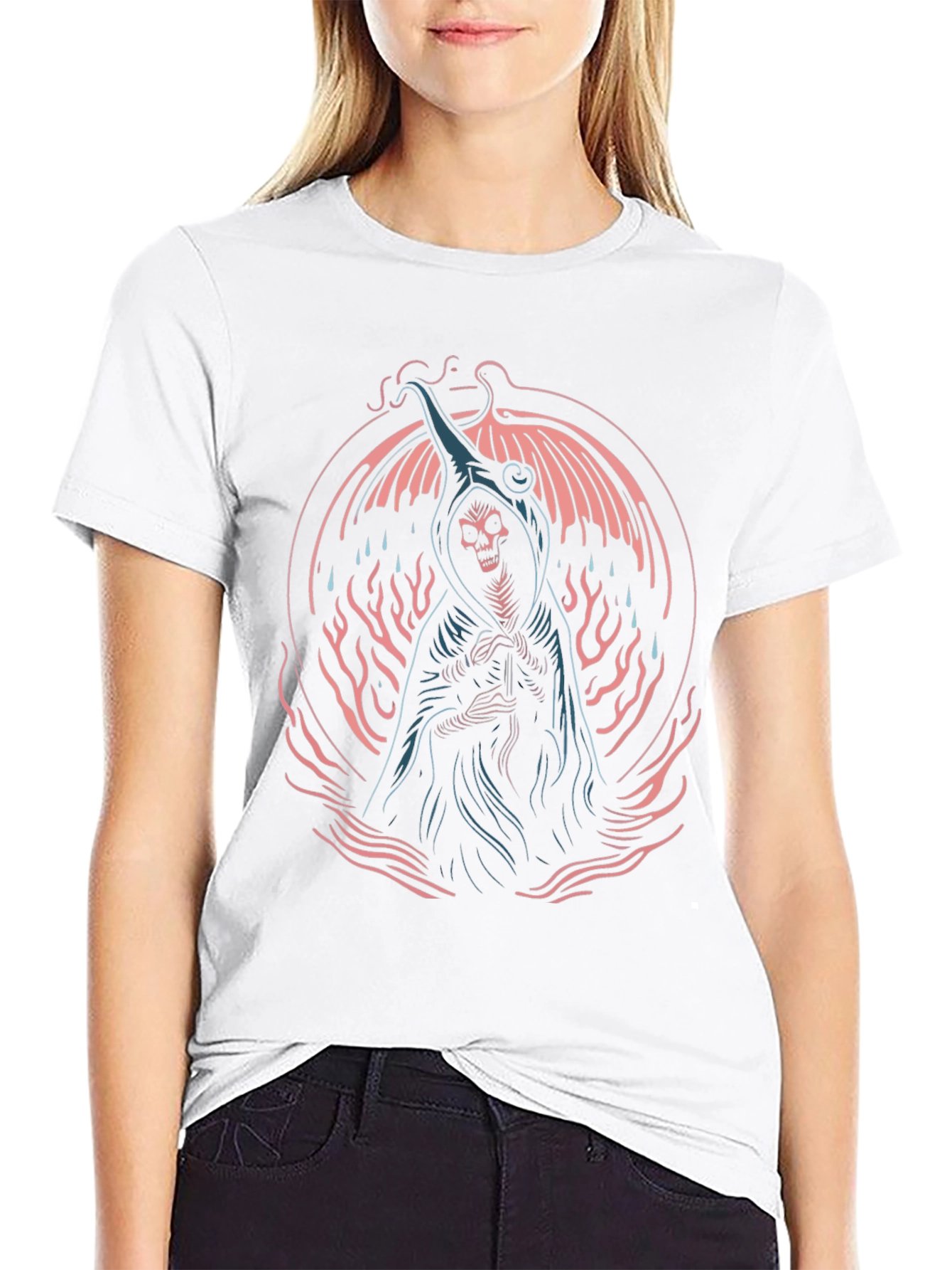 Grim Reaper Graphic Tee - Black Cotton T-Shirt