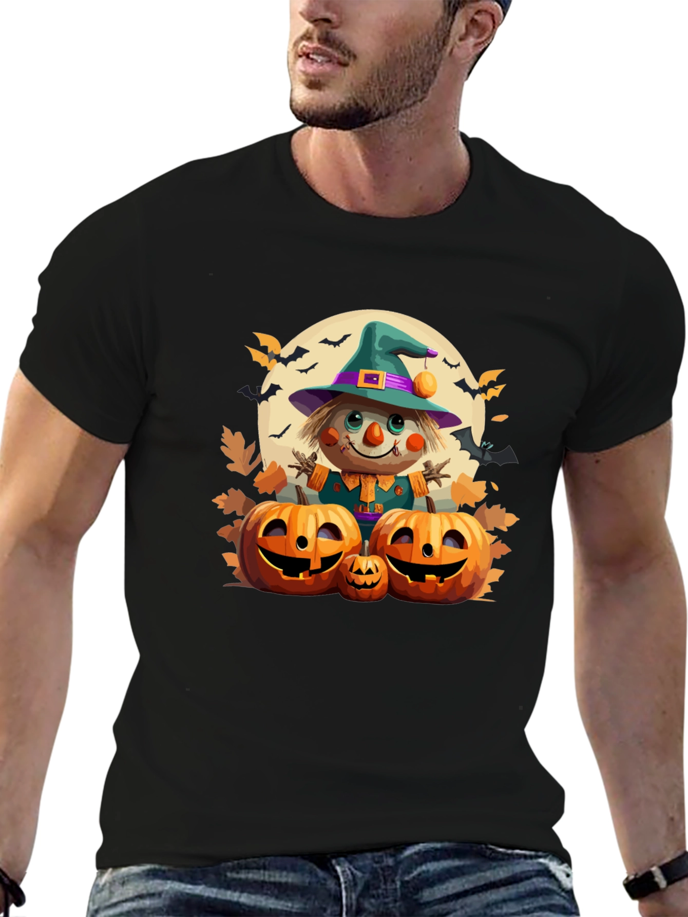 Halloween Scarecrow Pumpkin T-Shirt