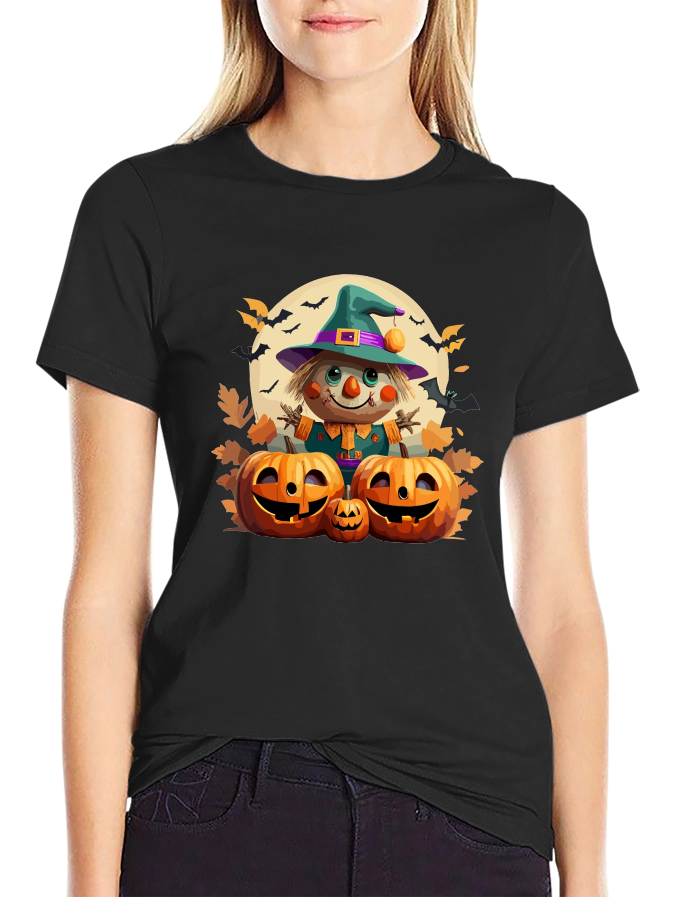 Halloween Scarecrow Pumpkin T-Shirt