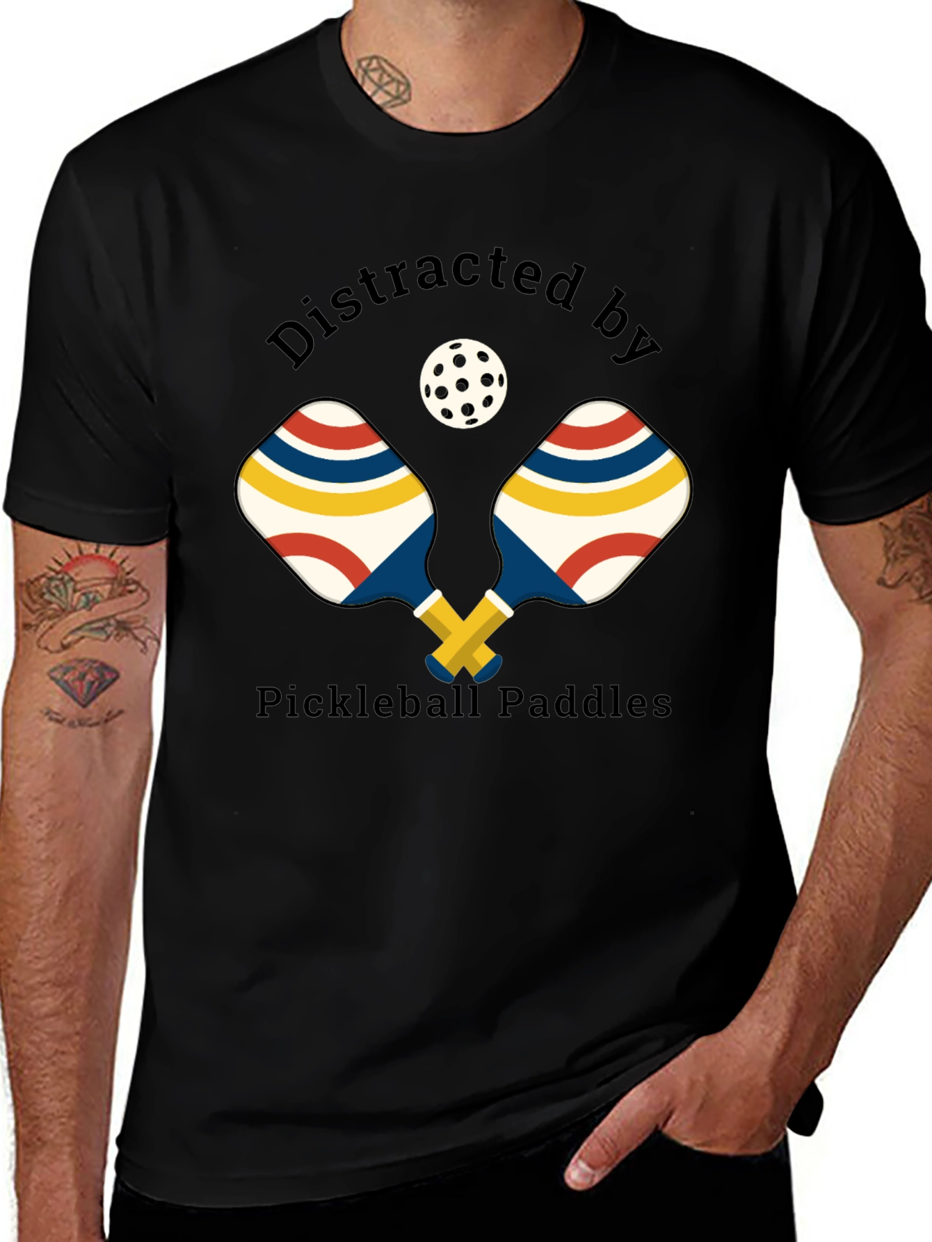 Distracted by Pickleball Paddles T-Shirt
