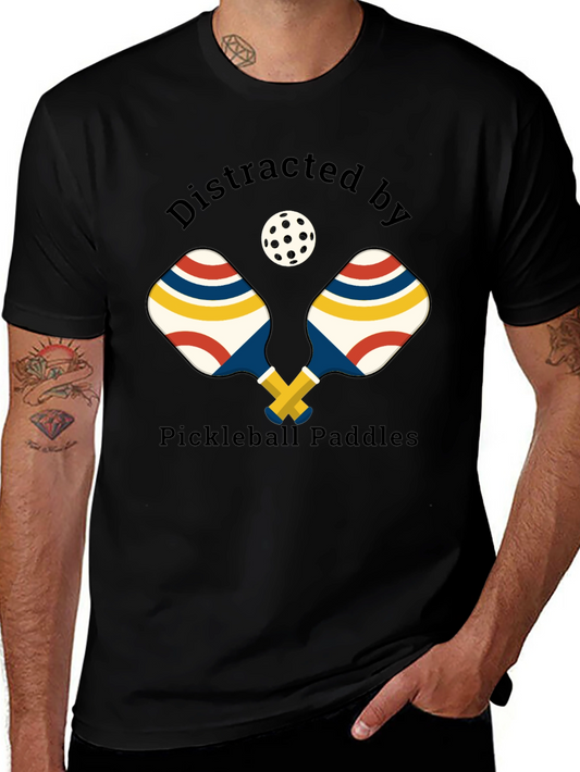 Distracted by Pickleball Paddles T-Shirt