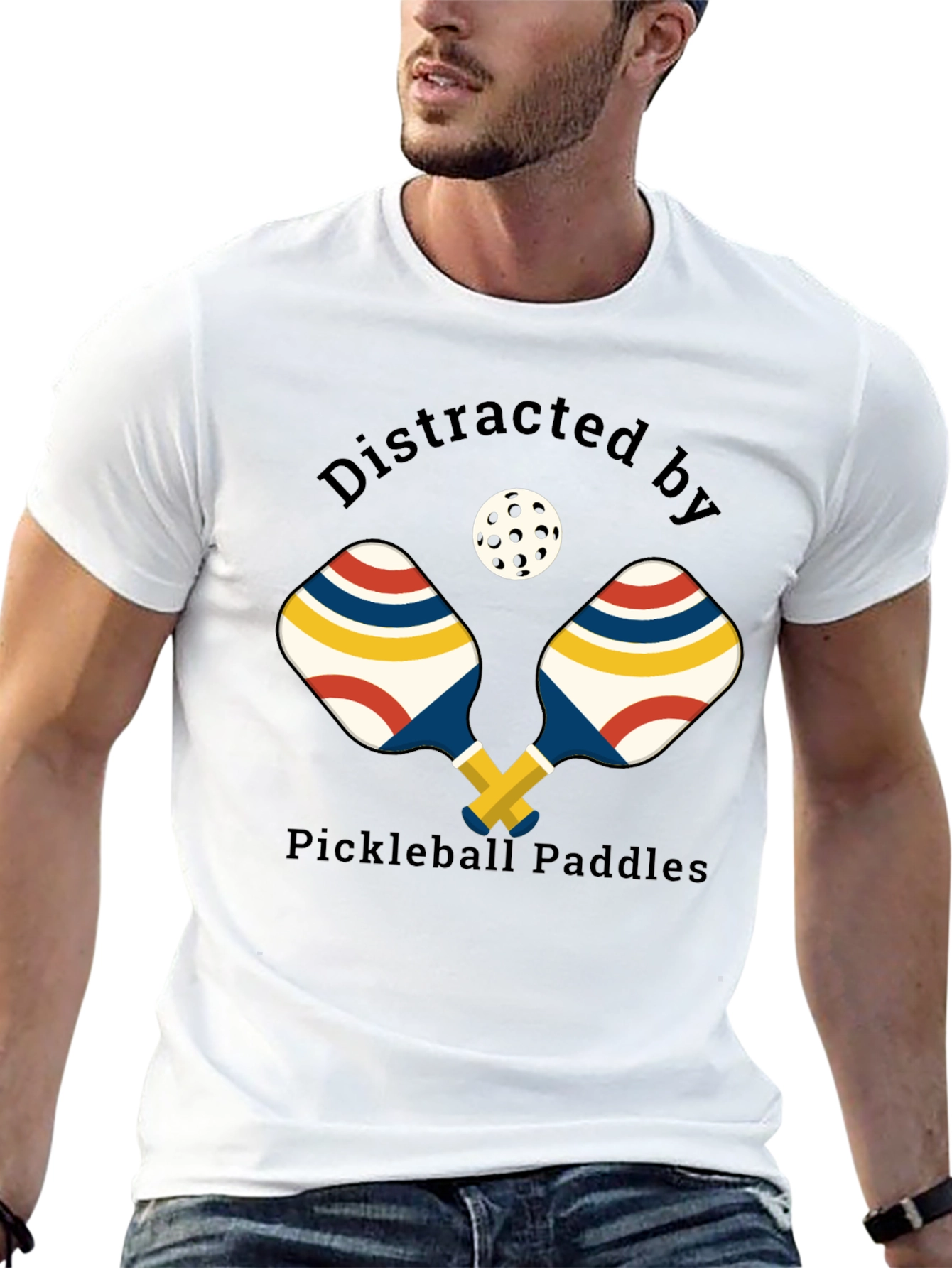 Distracted by Pickleball Paddles T-Shirt