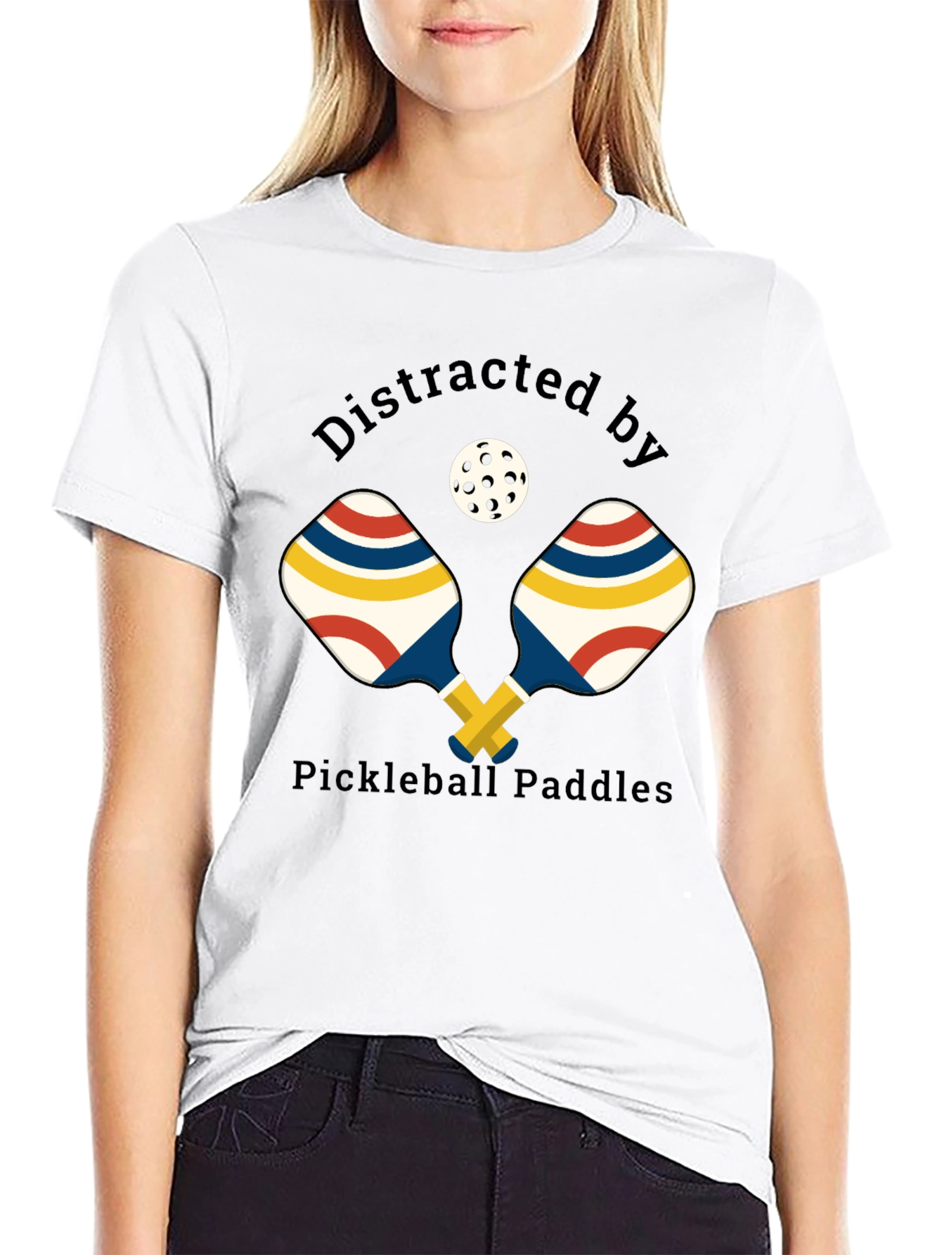 Distracted by Pickleball Paddles T-Shirt