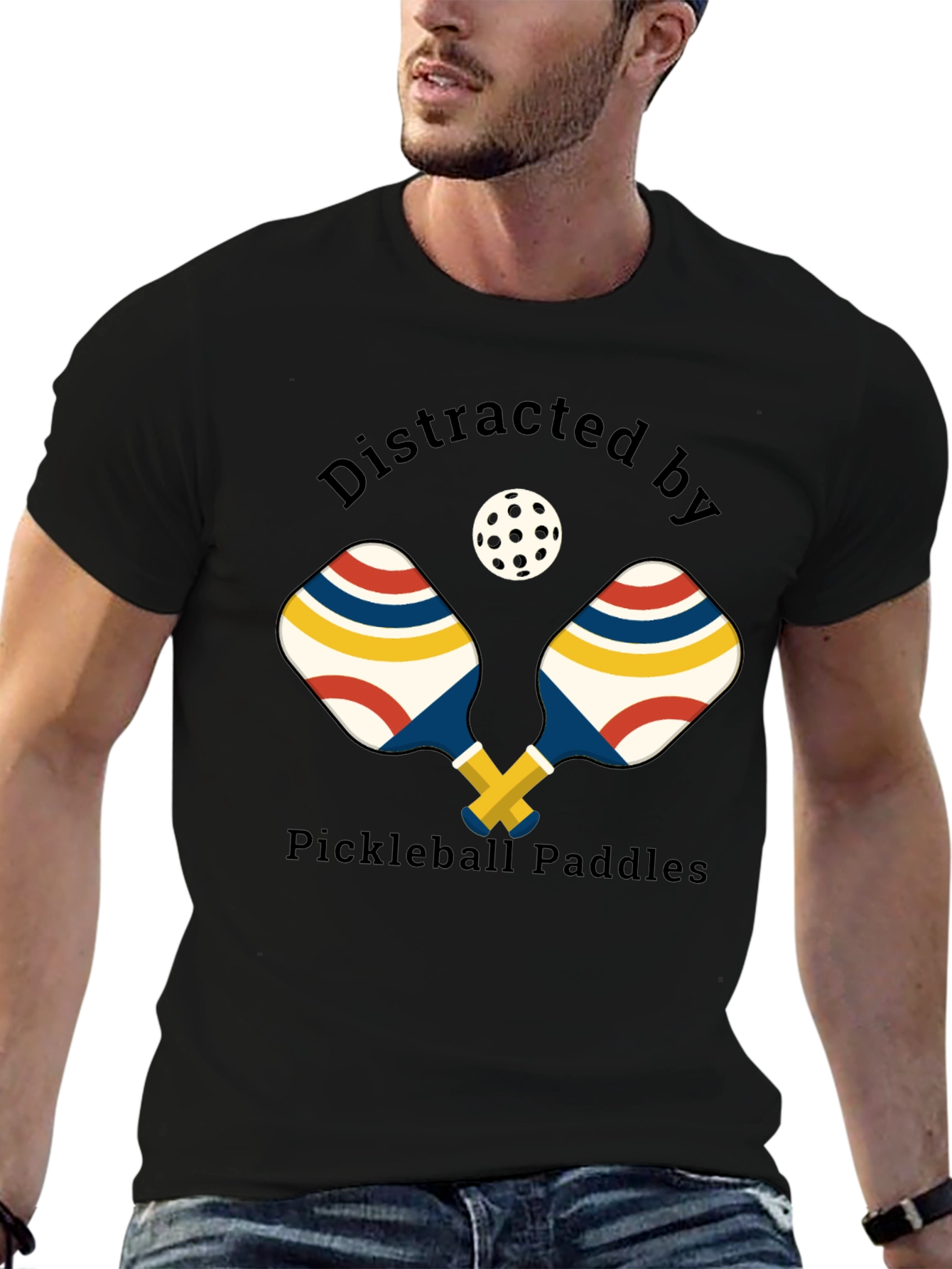 Distracted by Pickleball Paddles T-Shirt