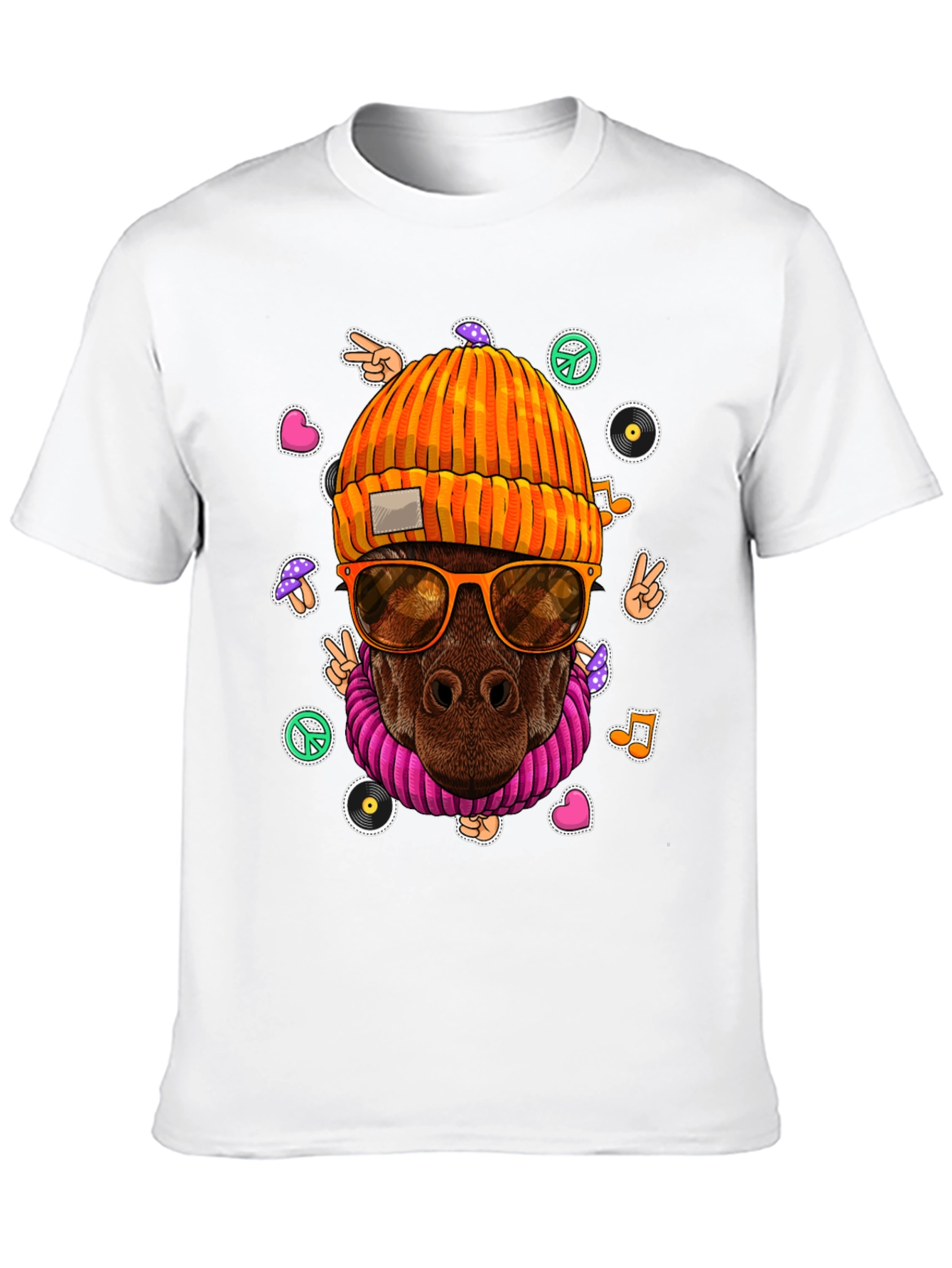 Cool Dog Graphic Tee - Hippie Pup T-Shirt