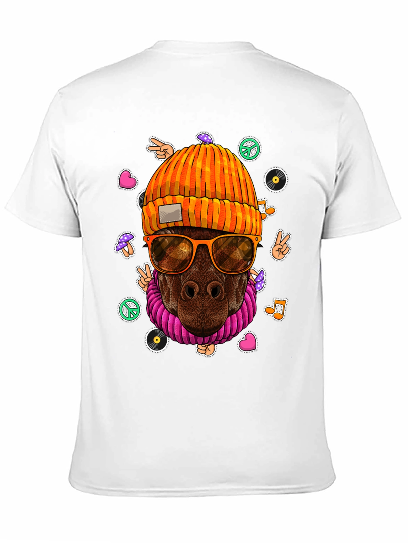 Cool Dog Graphic Tee - Hippie Pup T-Shirt