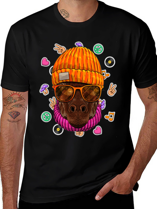 Cool Dog Graphic Tee - Hippie Pup T-Shirt