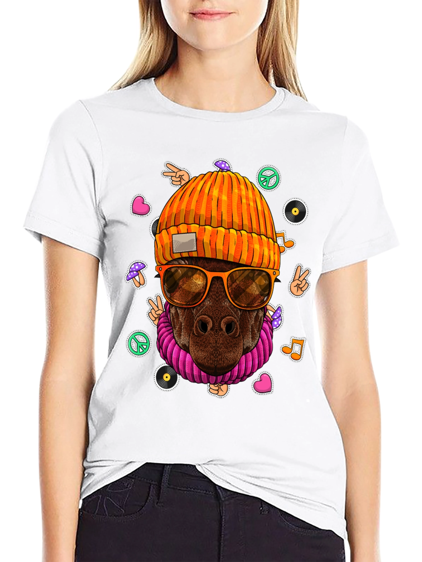 Cool Dog Graphic Tee - Hippie Pup T-Shirt