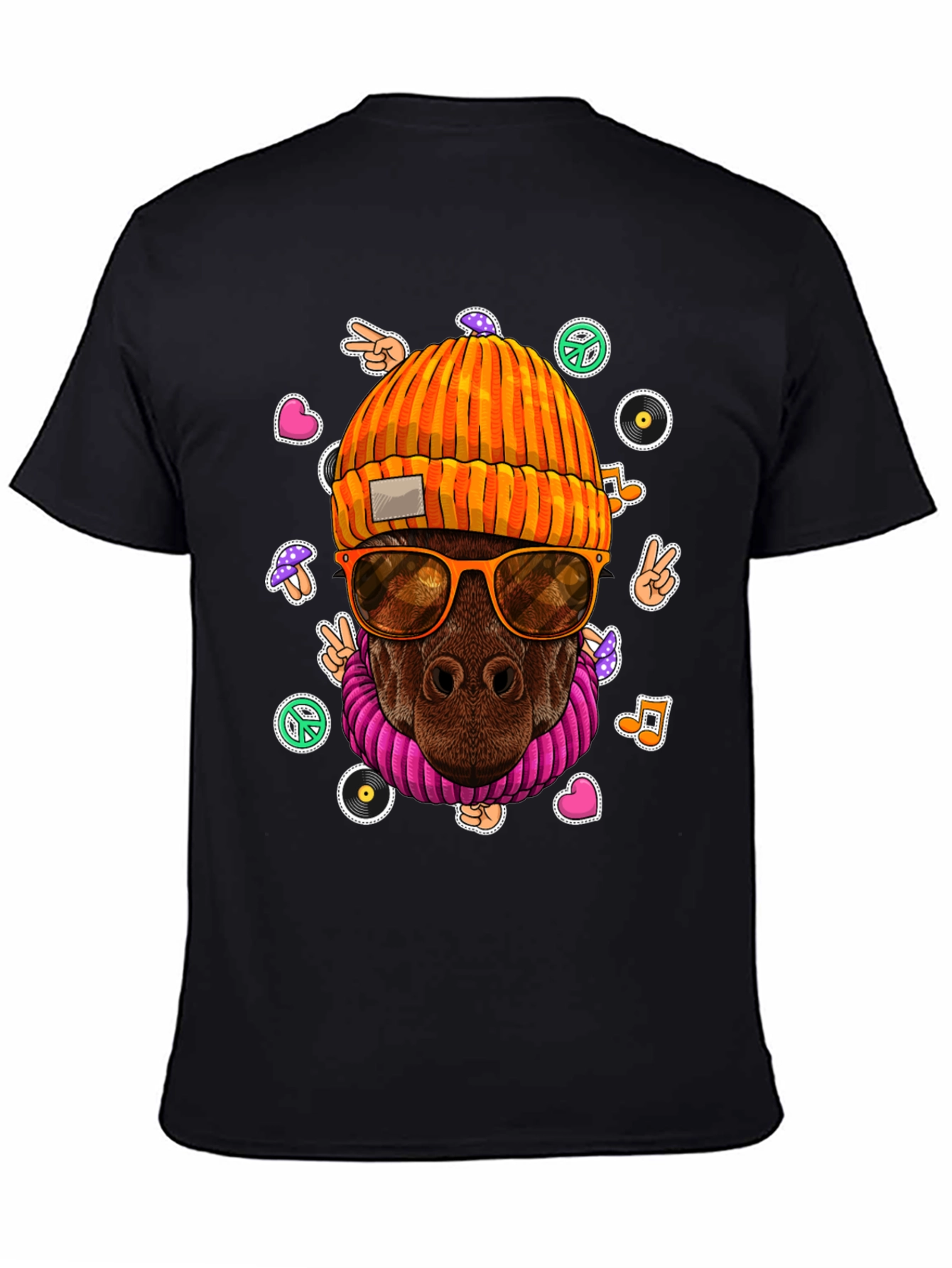 Cool Dog Graphic Tee - Hippie Pup T-Shirt