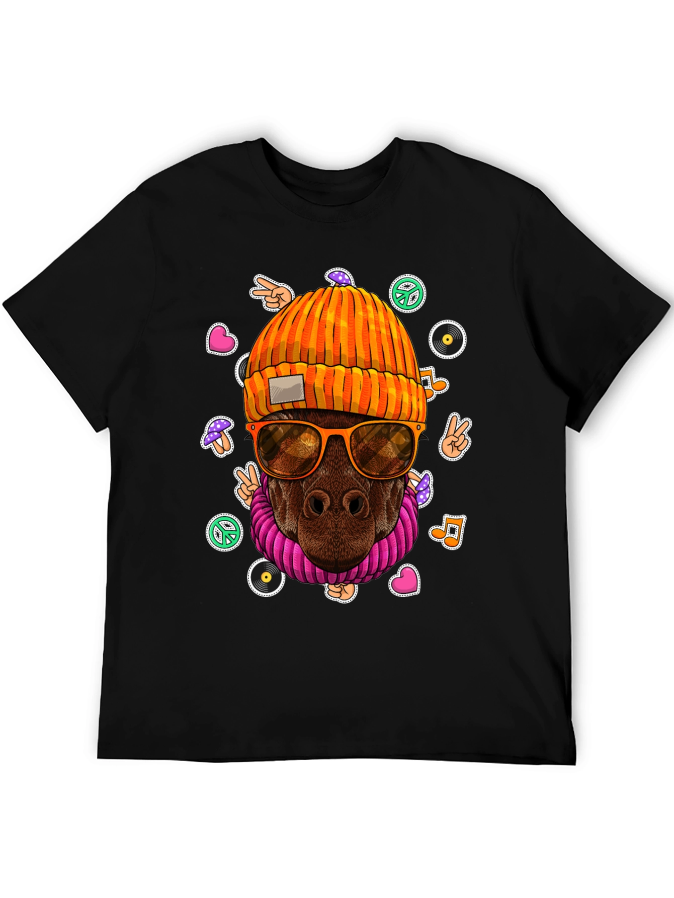 Cool Dog Graphic Tee - Hippie Pup T-Shirt