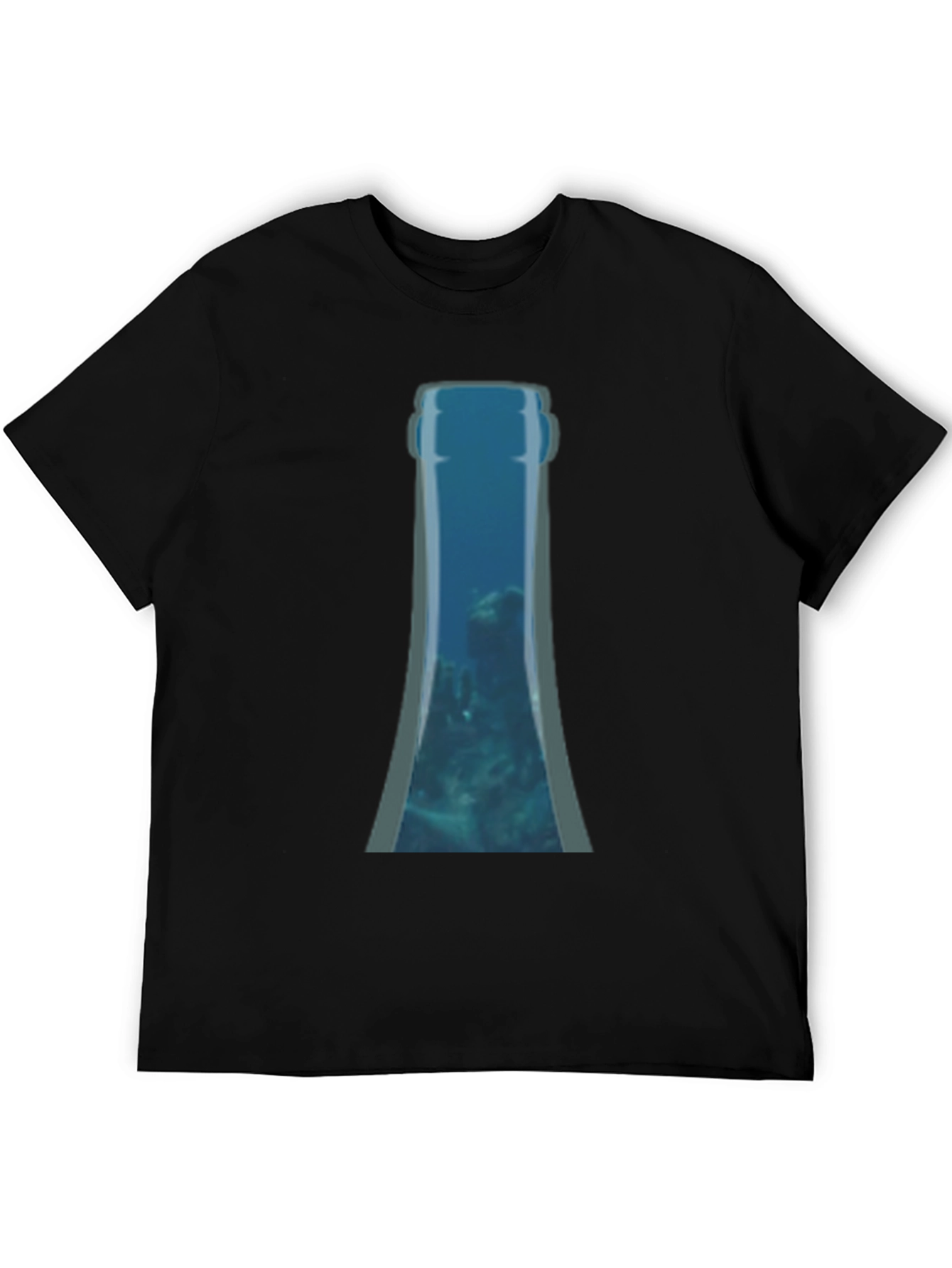 Underwater Bottle Graphic Print T-Shirt