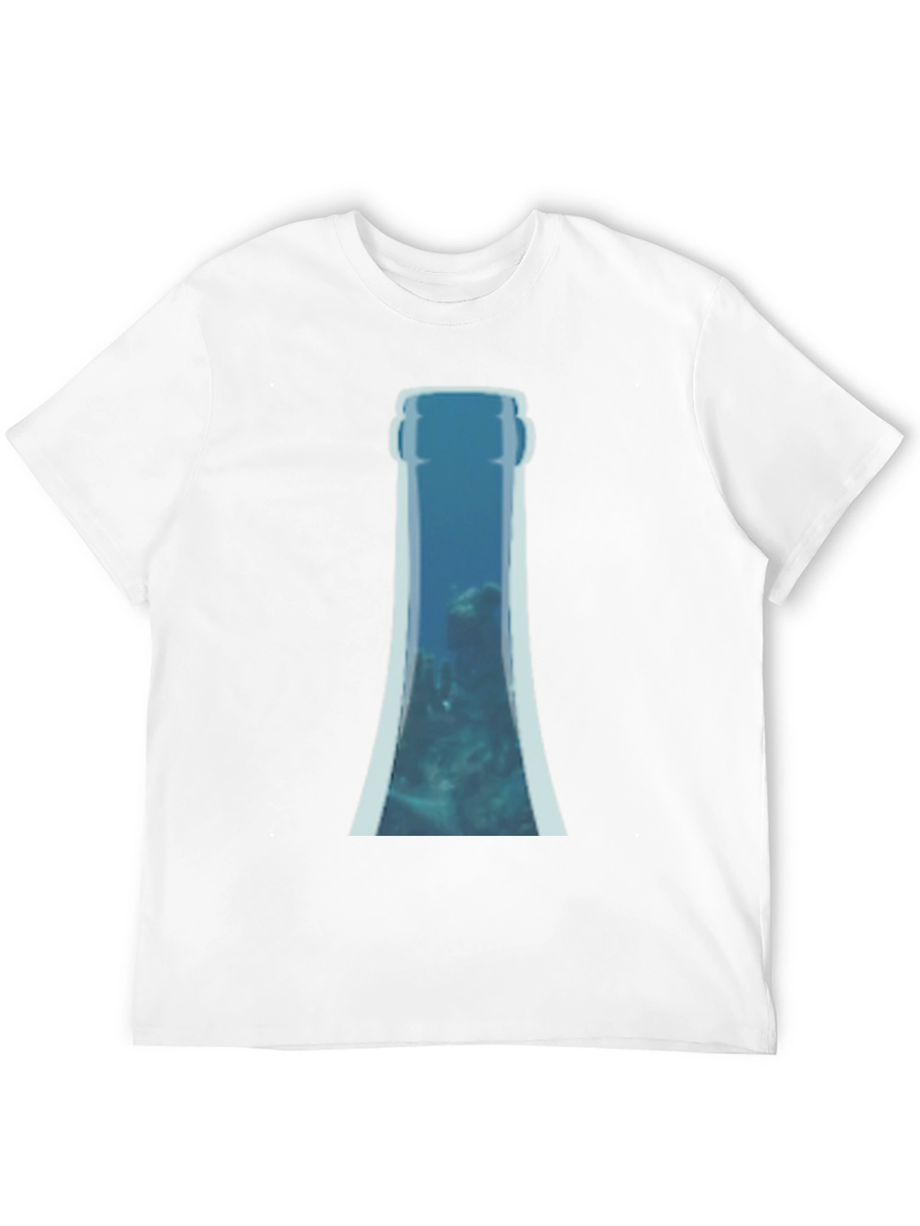 Underwater Bottle Graphic Print T-Shirt