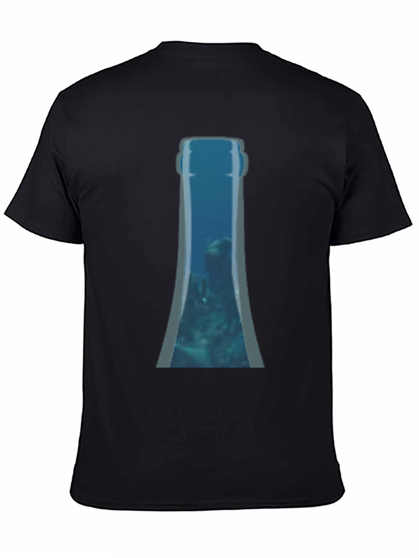 Underwater Bottle Graphic Print T-Shirt