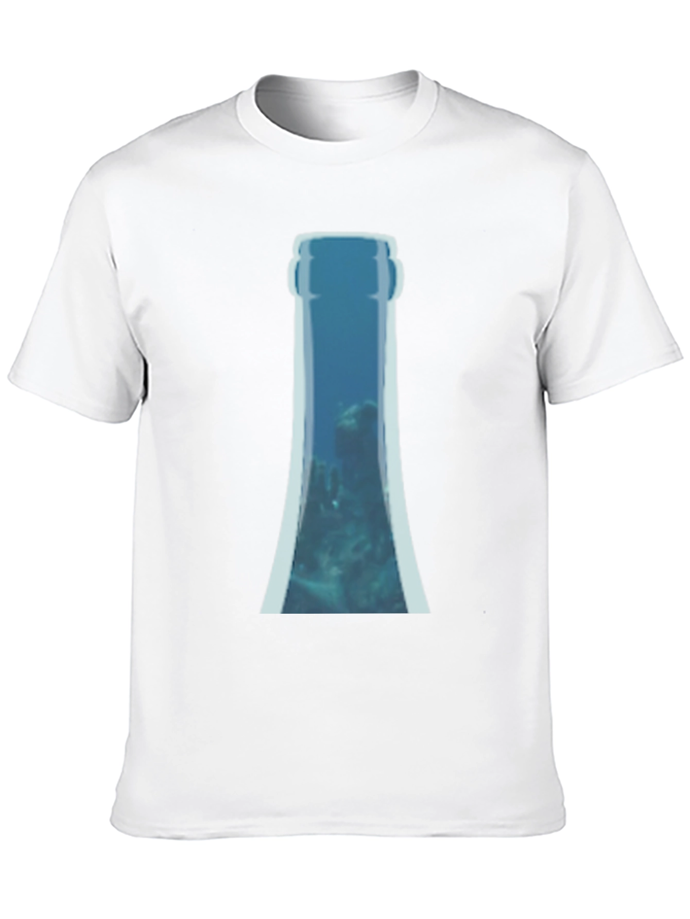 Underwater Bottle Graphic Print T-Shirt