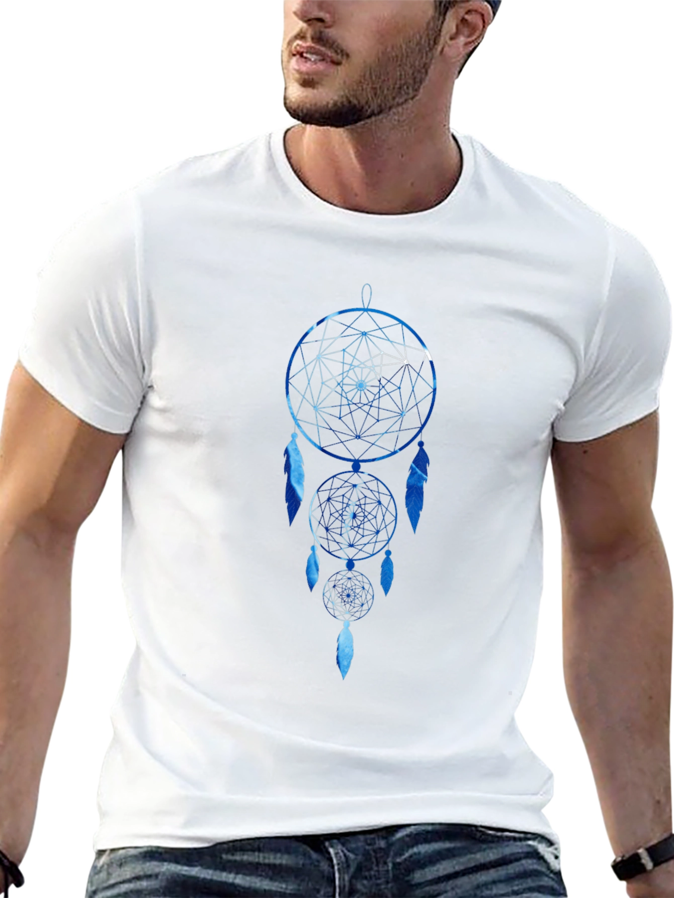 Dreamcatcher Graphic Print T-Shirt - Black