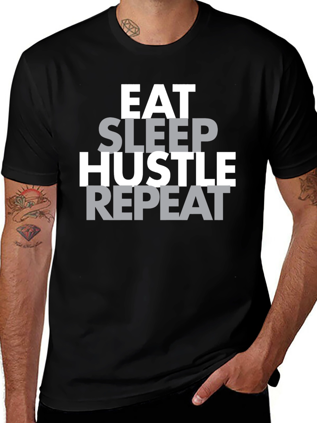Eat Sleep Hustle Repeat Graphic Tee
