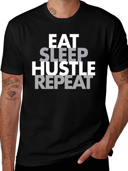 Eat Sleep Hustle Repeat Graphic Tee