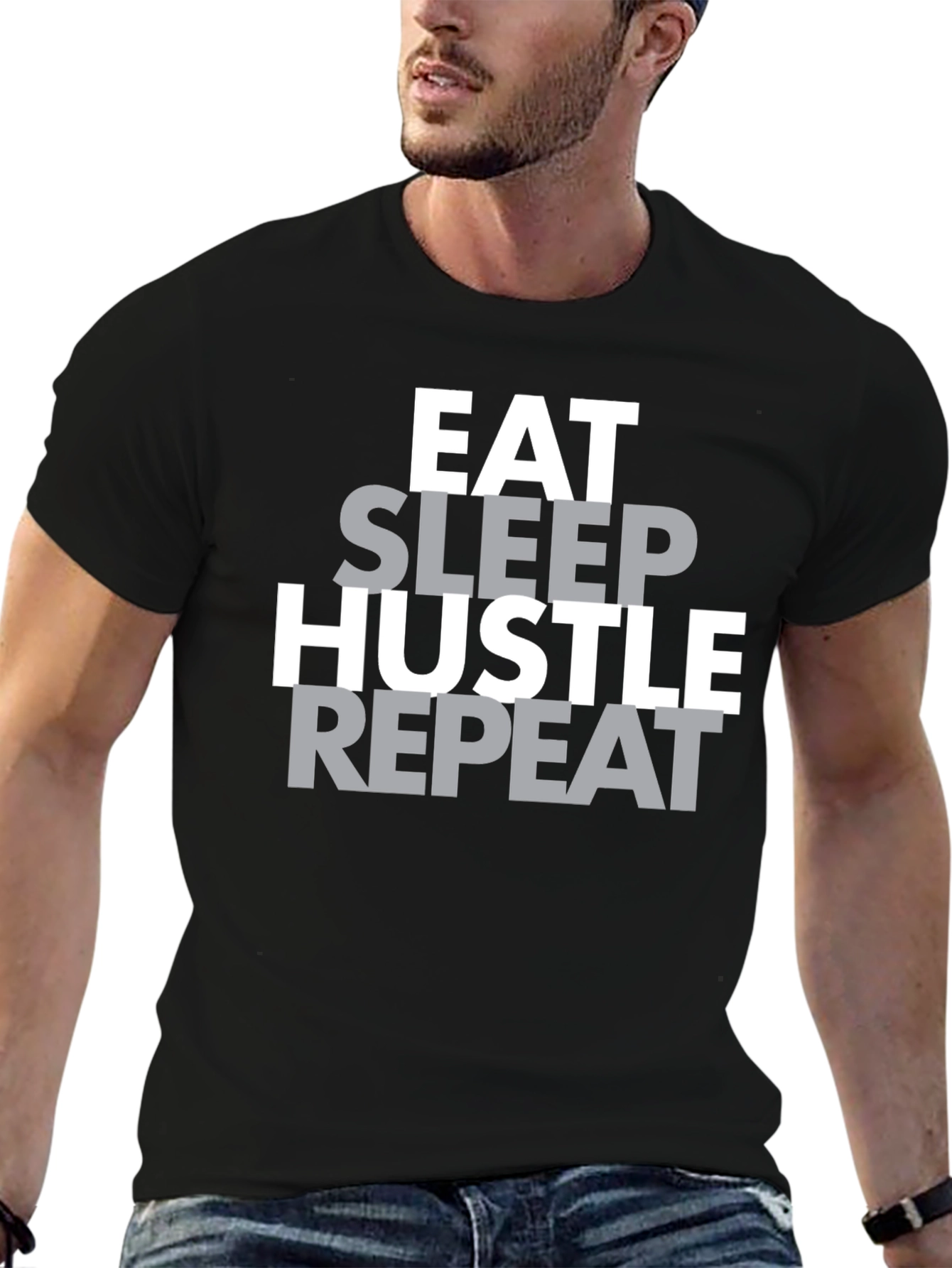 Eat Sleep Hustle Repeat Graphic Tee