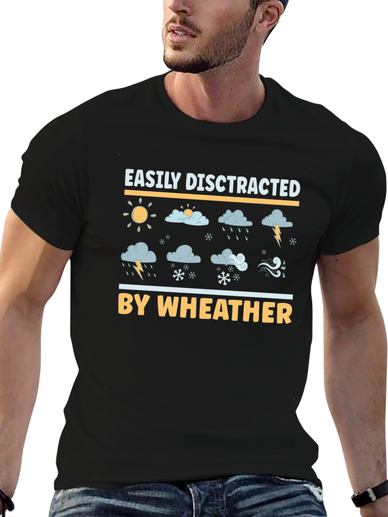 Easily Distracted by Weather Graphic T-Shirt