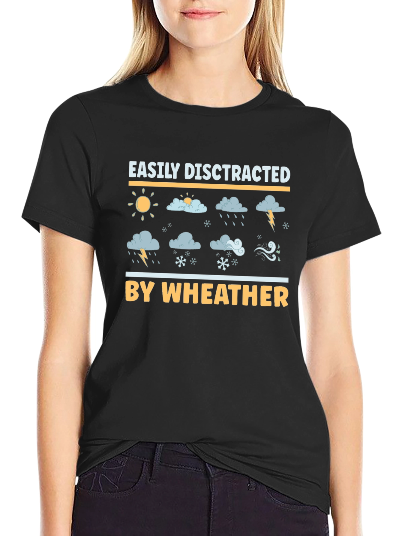 Easily Distracted by Weather Graphic T-Shirt