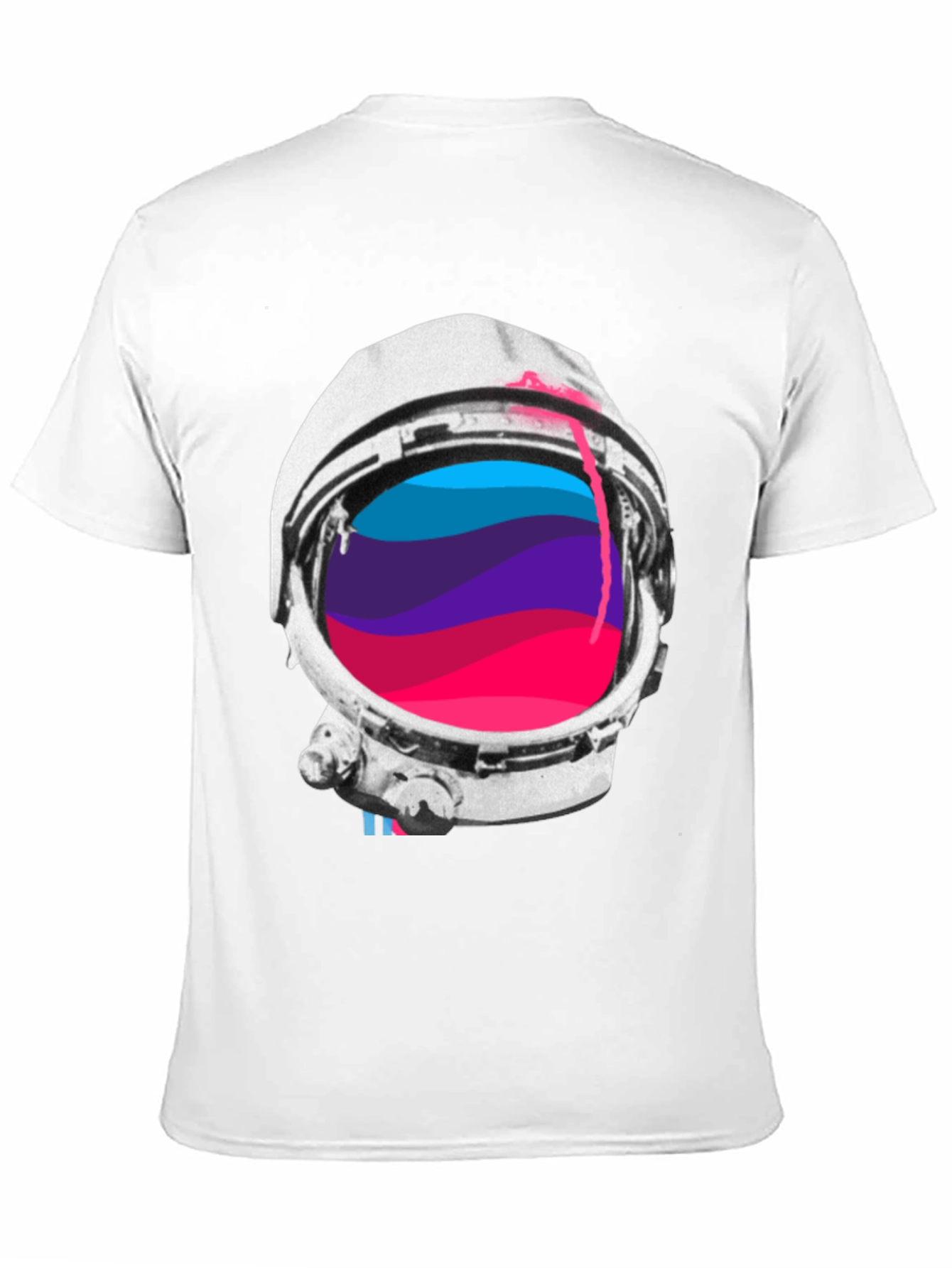 Astronaut Helmet Graphic Tee - Black Crew Neck