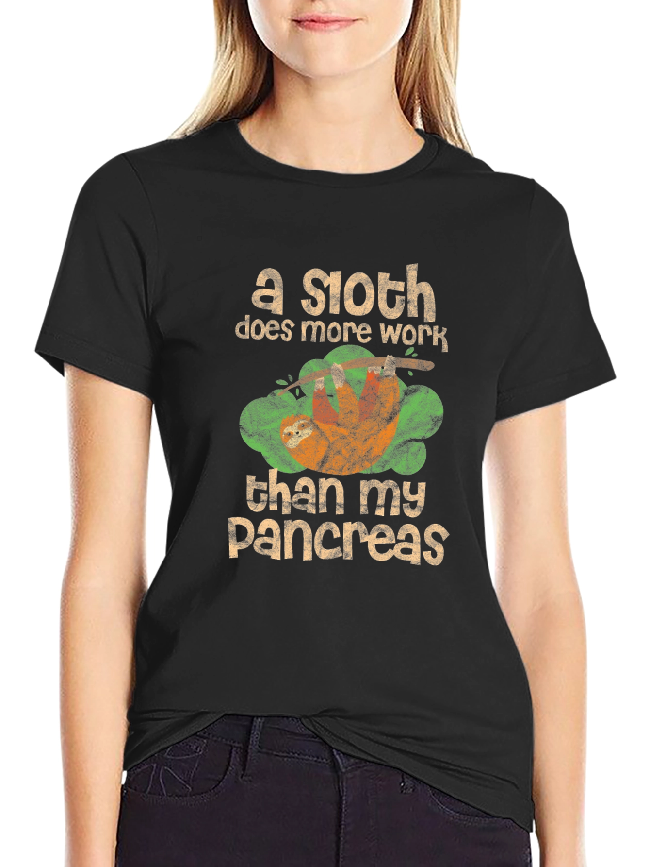 Sloth Pancreas Funny T-Shirt