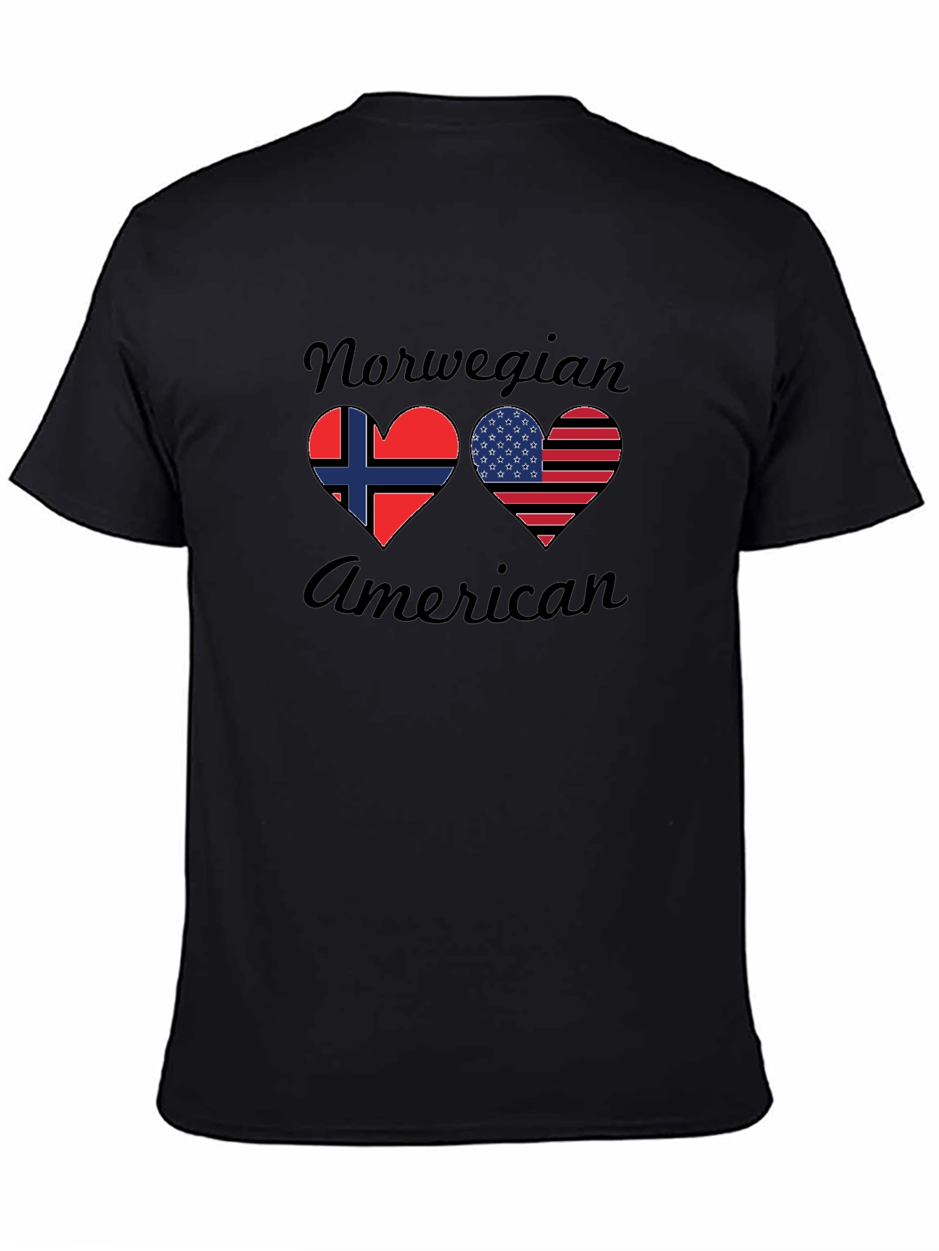 Norwegian American Flag Heart T-Shirt