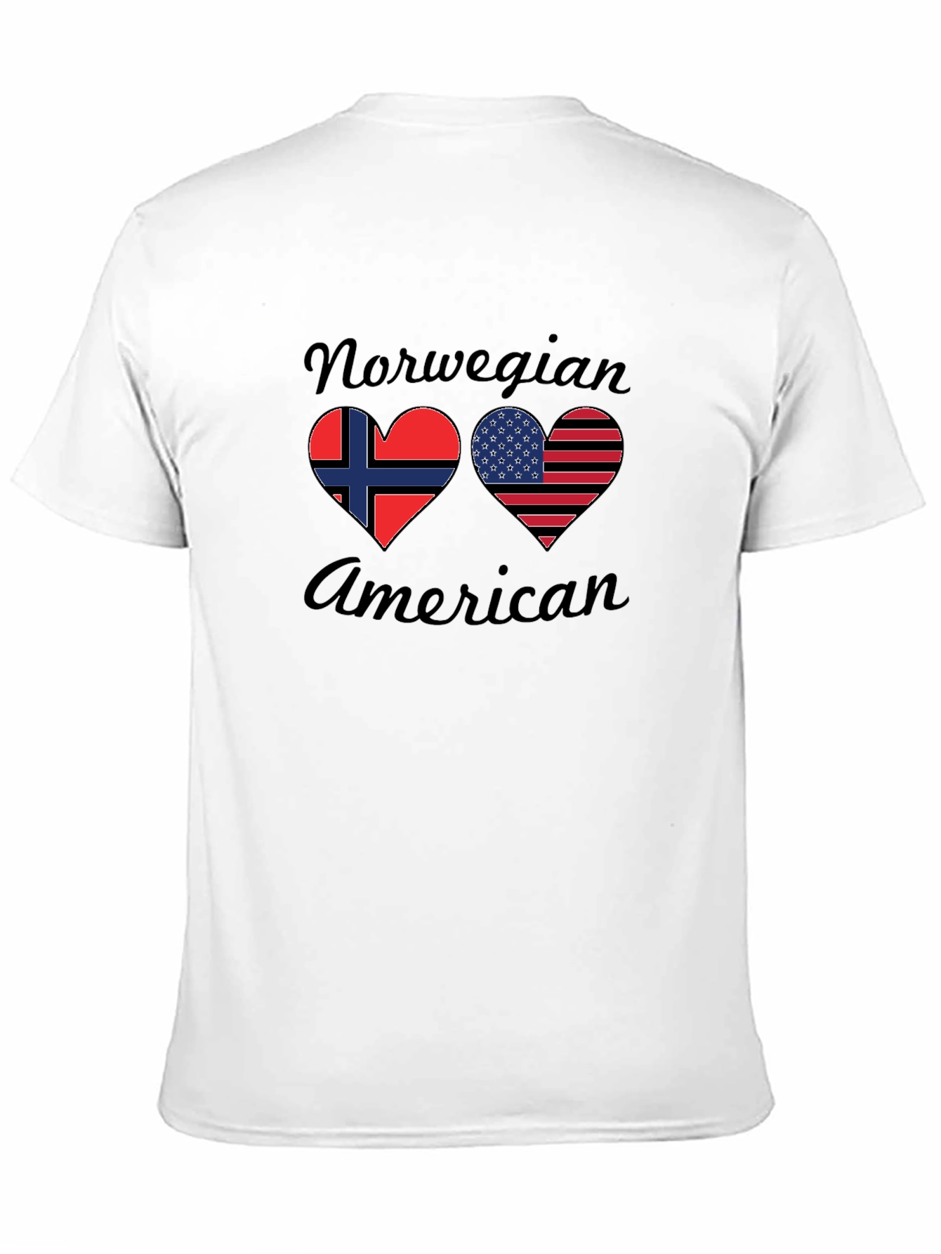 Norwegian American Flag Heart T-Shirt