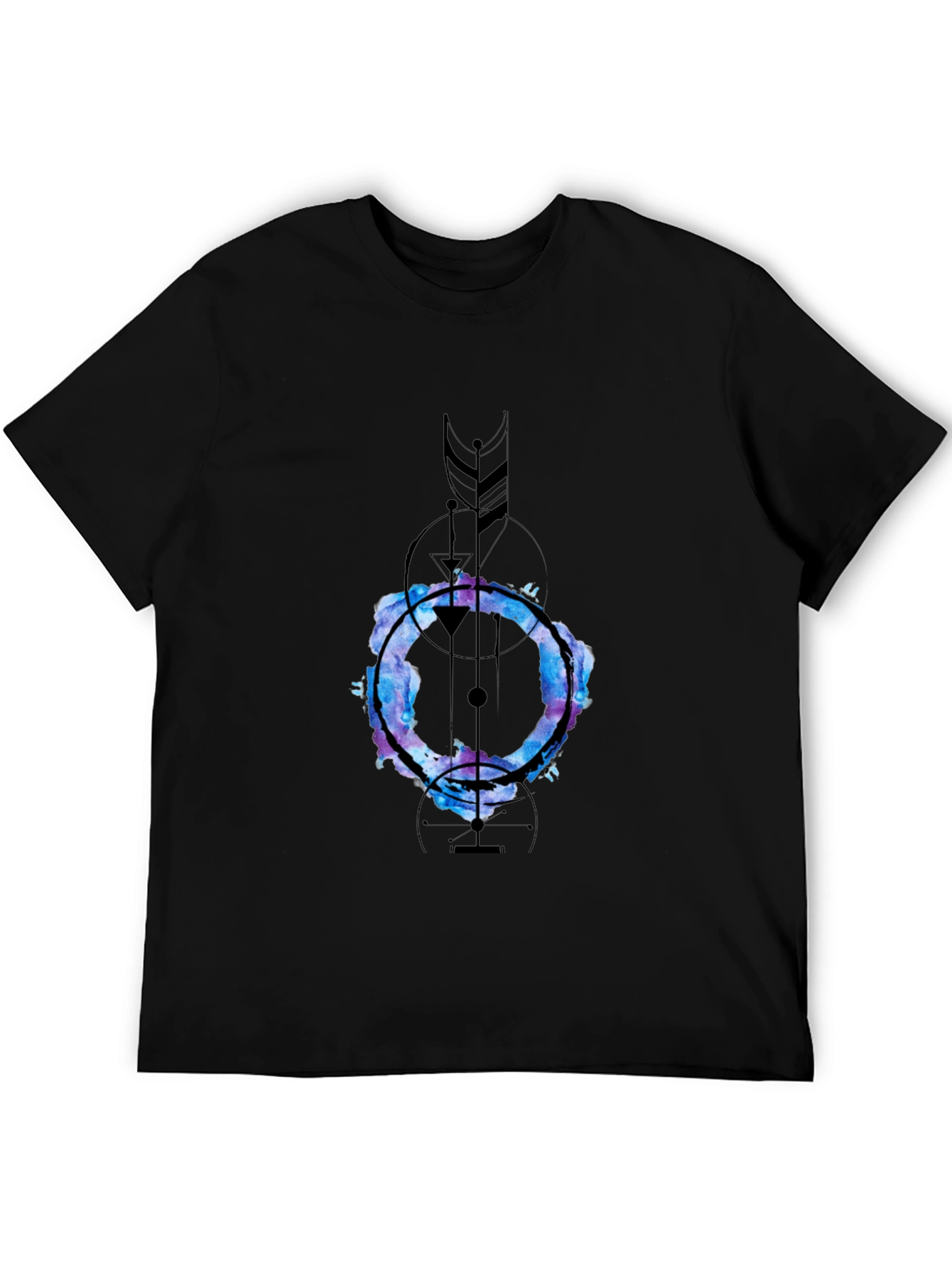 Abstract Geometric Graphic Print Tee