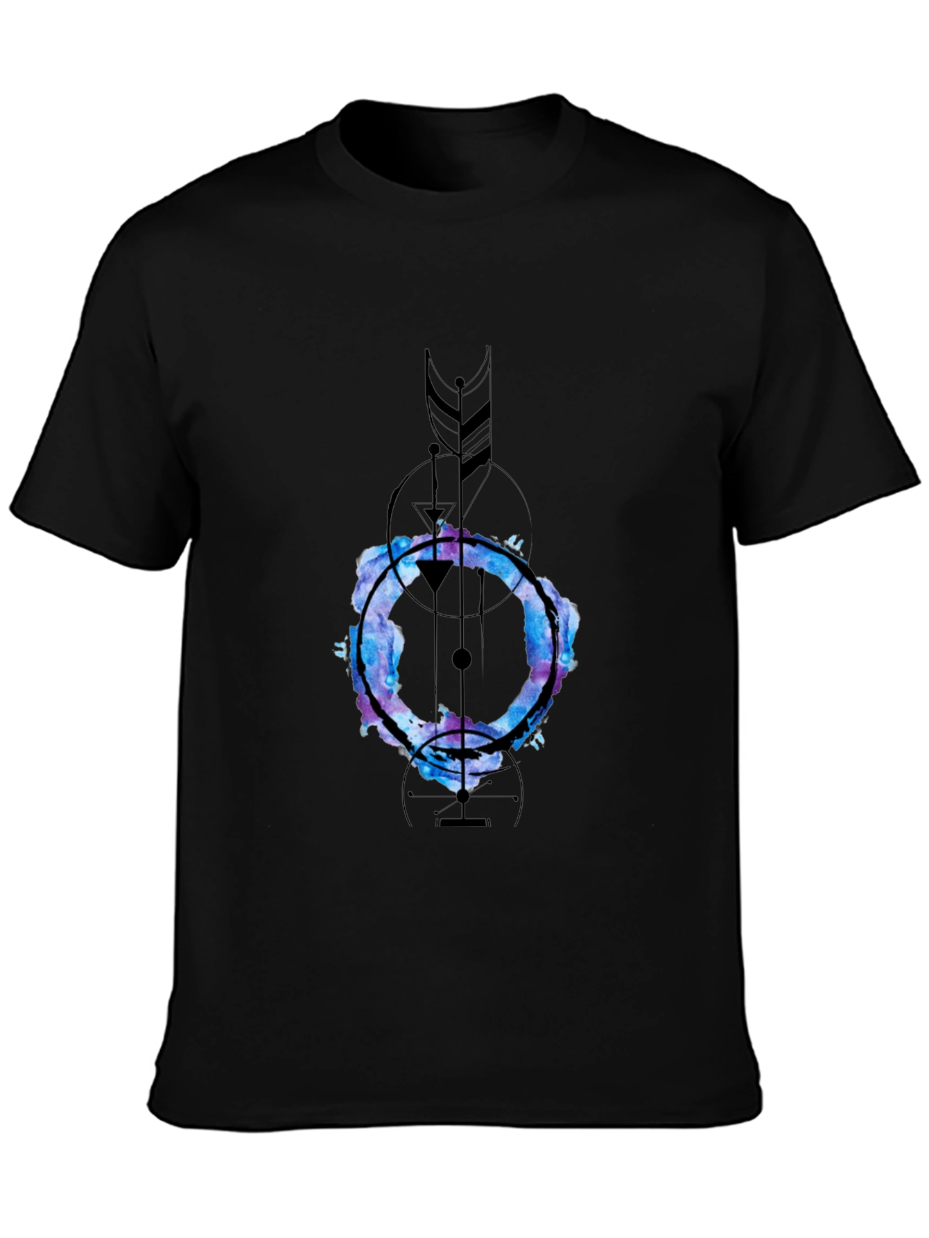 Abstract Geometric Graphic Print Tee