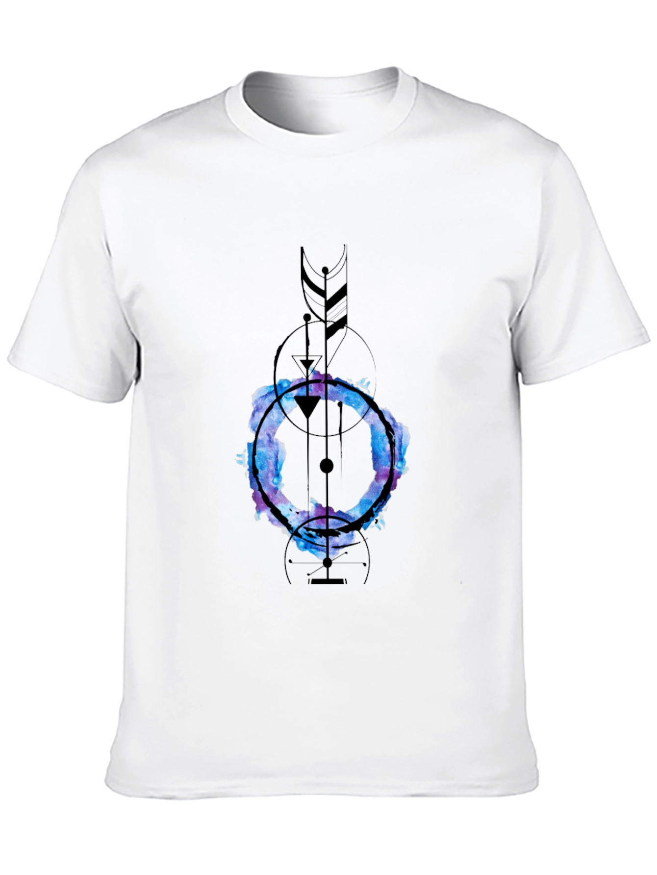 Abstract Geometric Graphic Print Tee