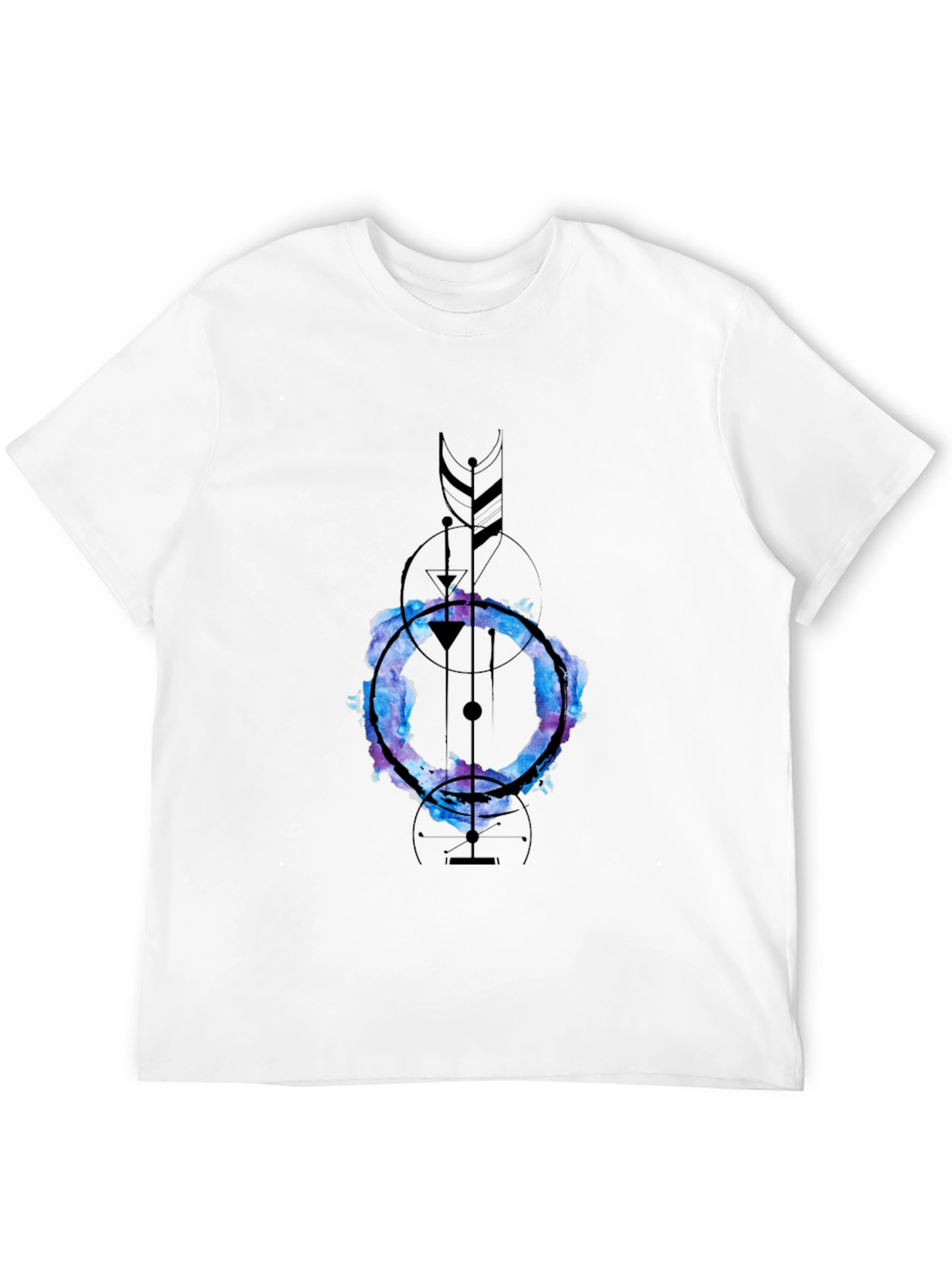 Abstract Geometric Graphic Print Tee