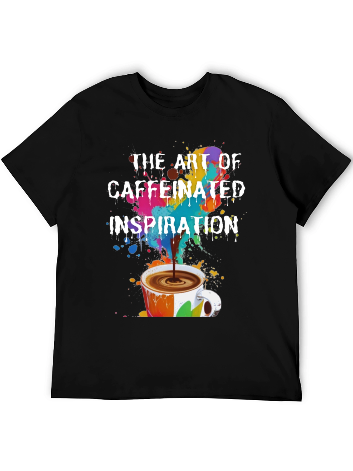 Caffeinated Inspiration T-Shirt - Artistic Coffee Lover Tee