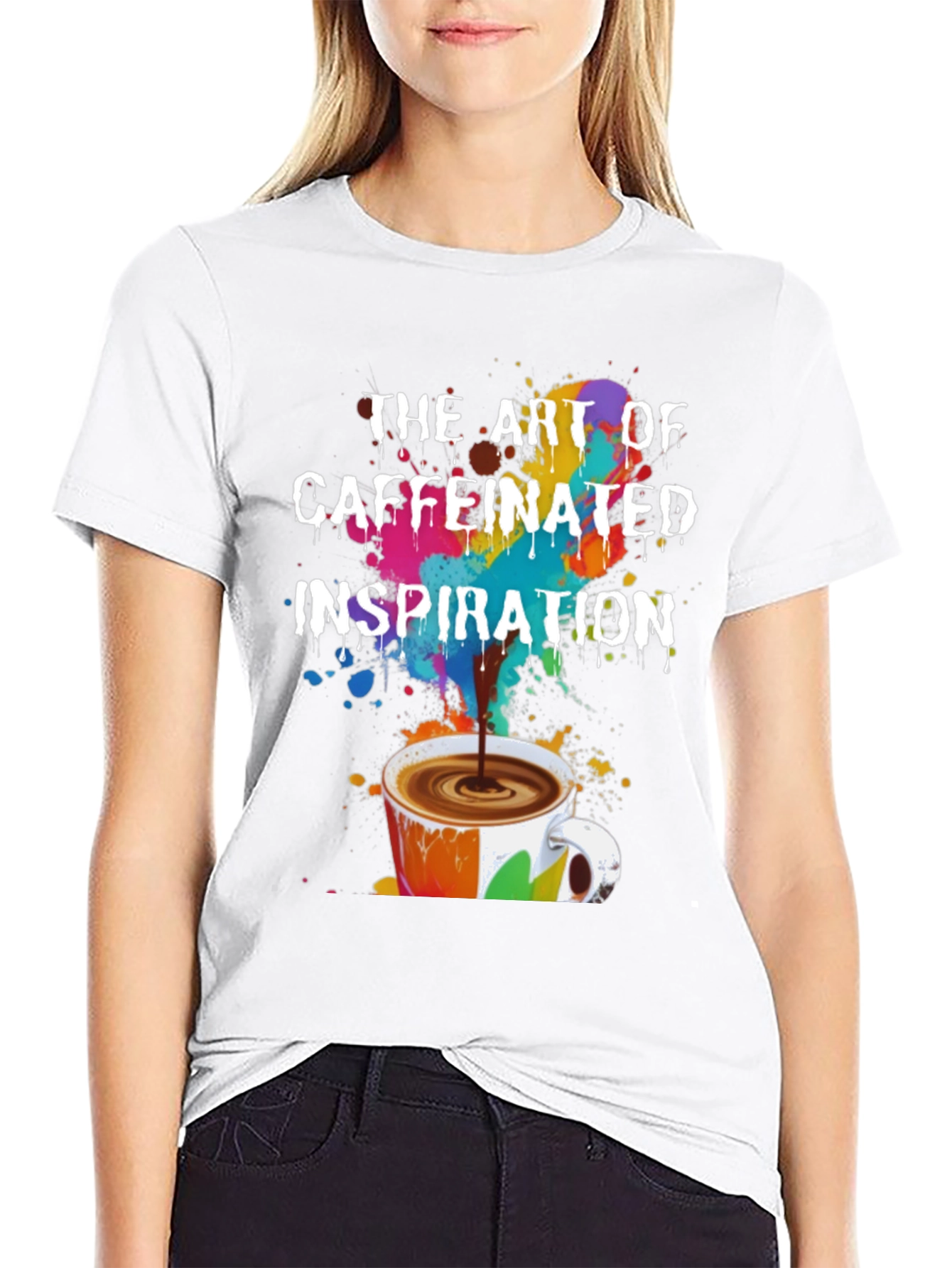 Caffeinated Inspiration T-Shirt - Artistic Coffee Lover Tee
