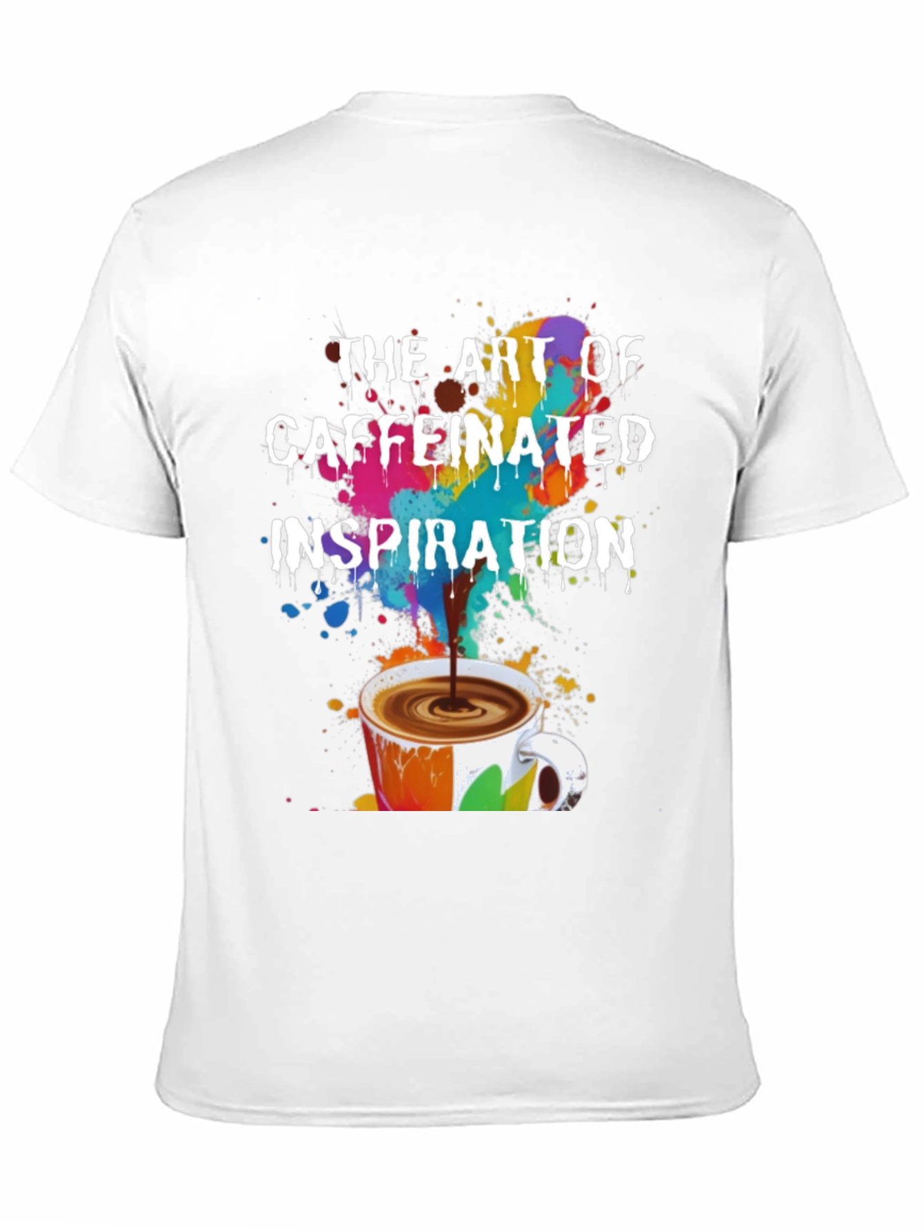 Caffeinated Inspiration T-Shirt - Artistic Coffee Lover Tee