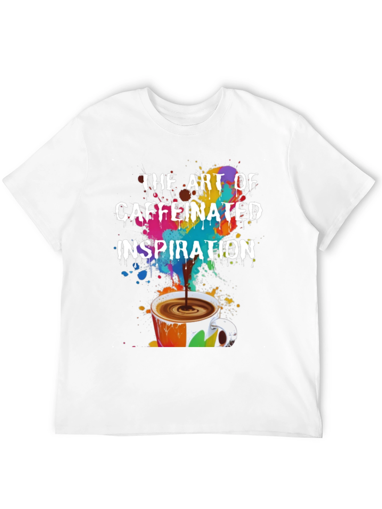 Caffeinated Inspiration T-Shirt - Artistic Coffee Lover Tee