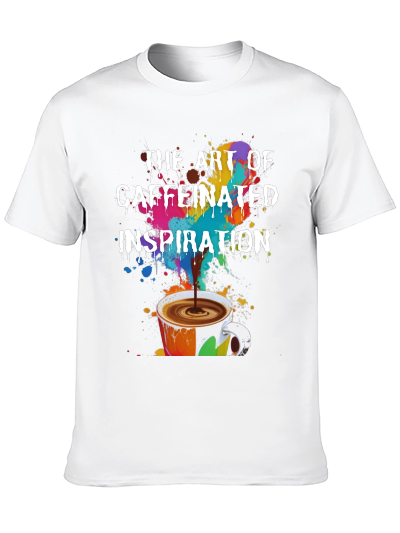 Caffeinated Inspiration T-Shirt - Artistic Coffee Lover Tee