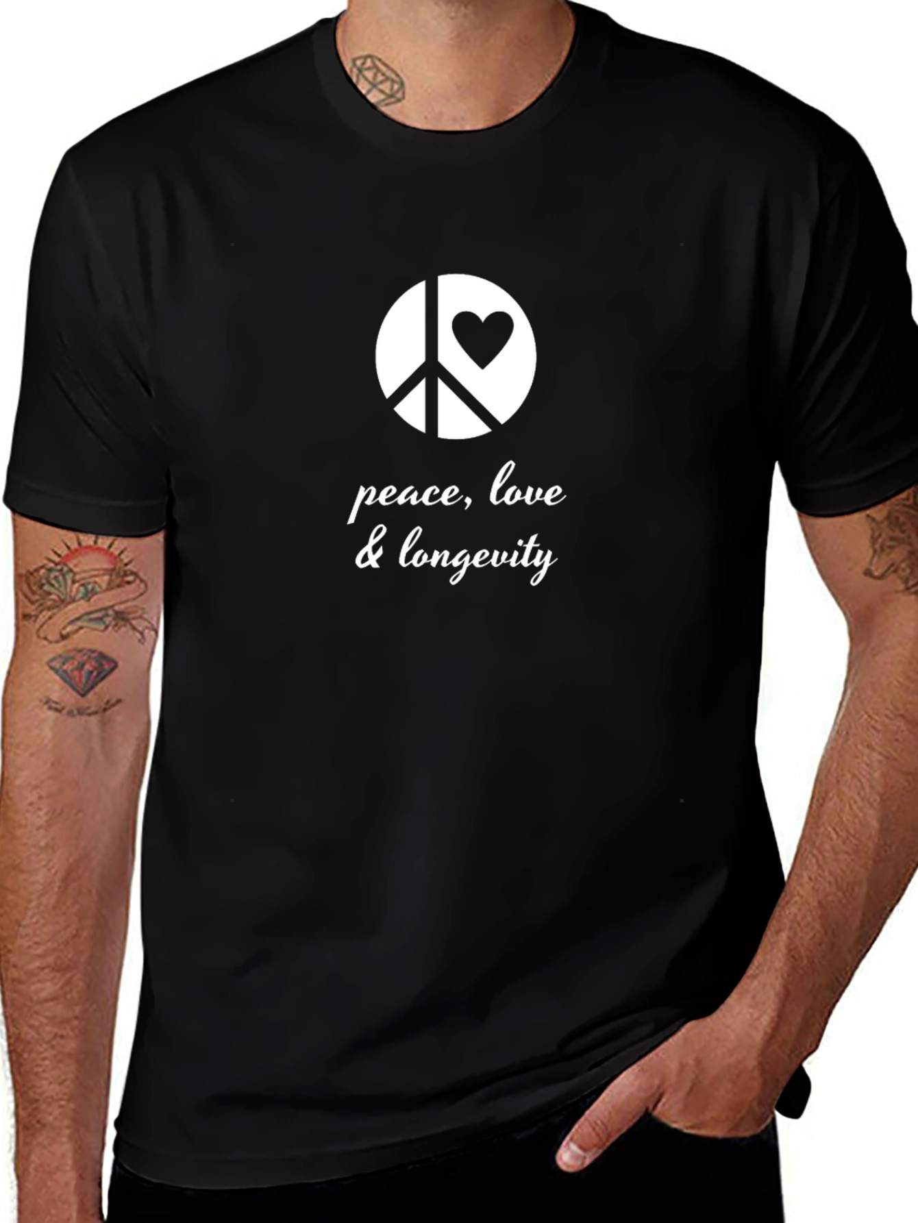 Peace Love Longevity Graphic T-Shirt