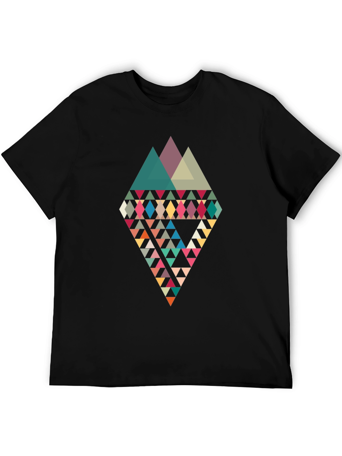 Geometric Diamond Tee - Abstract Triangle Design
