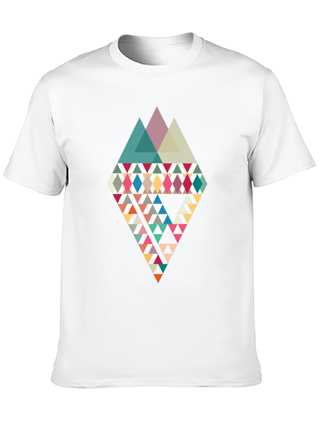 Geometric Diamond Tee - Abstract Triangle Design
