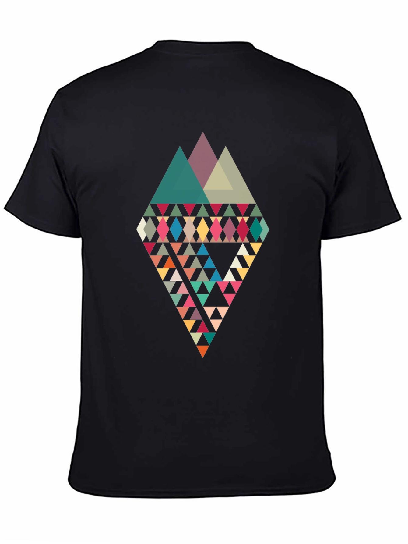 Geometric Diamond Tee - Abstract Triangle Design