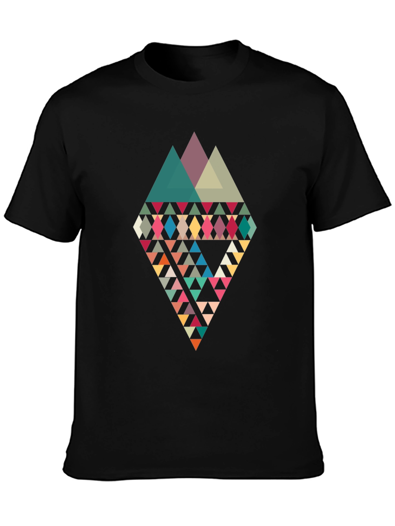 Geometric Diamond Tee - Abstract Triangle Design