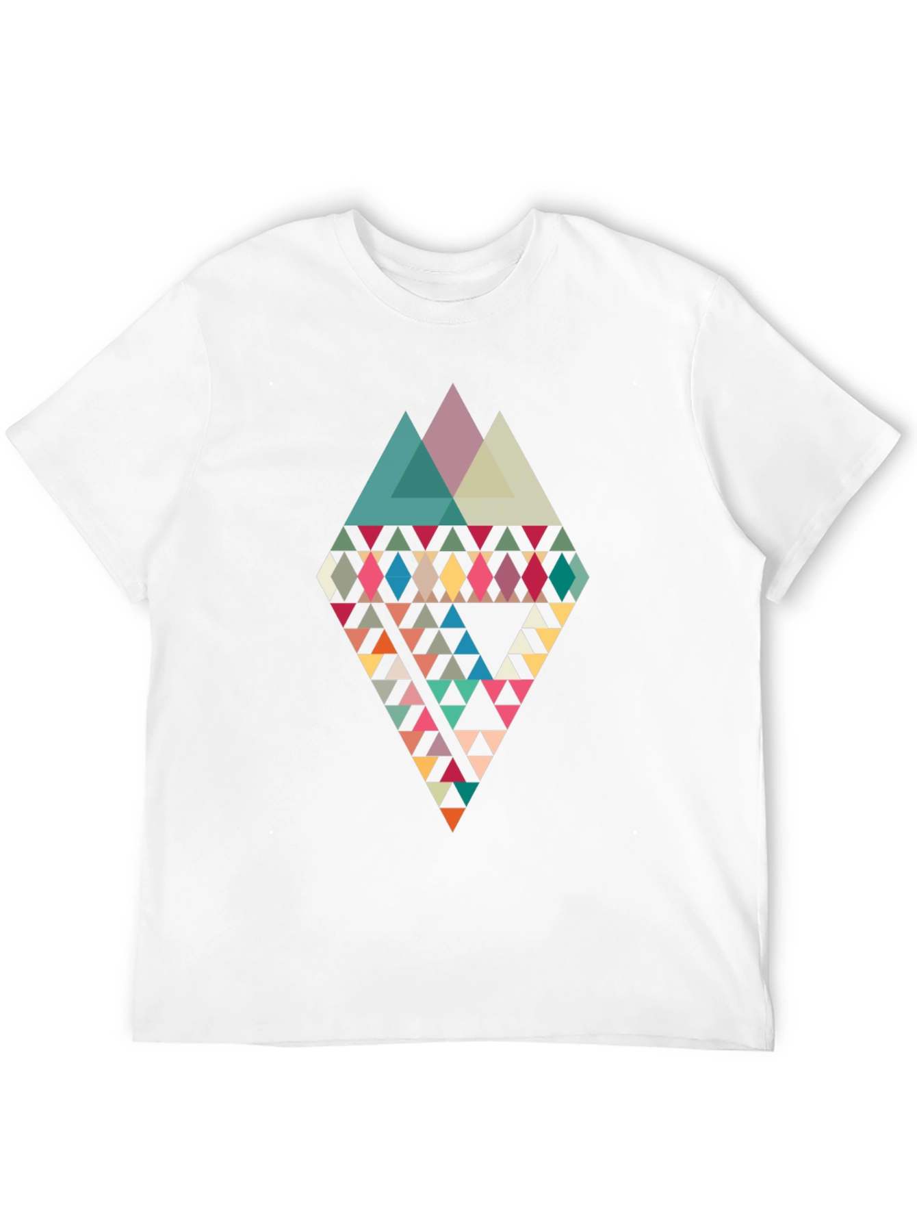 Geometric Diamond Tee - Abstract Triangle Design